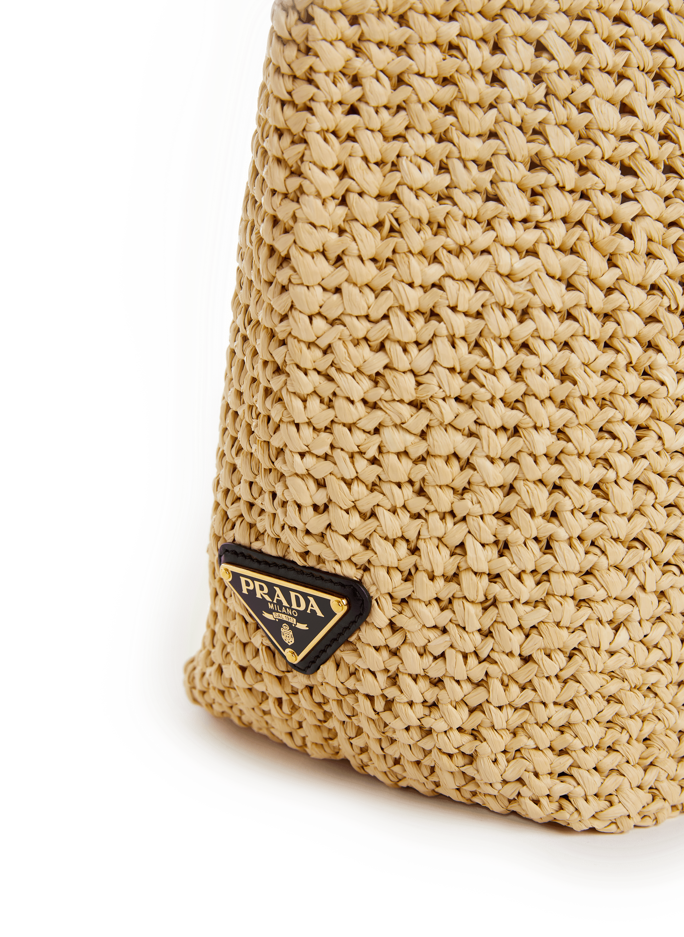 Straw tote bag PRADA Beige