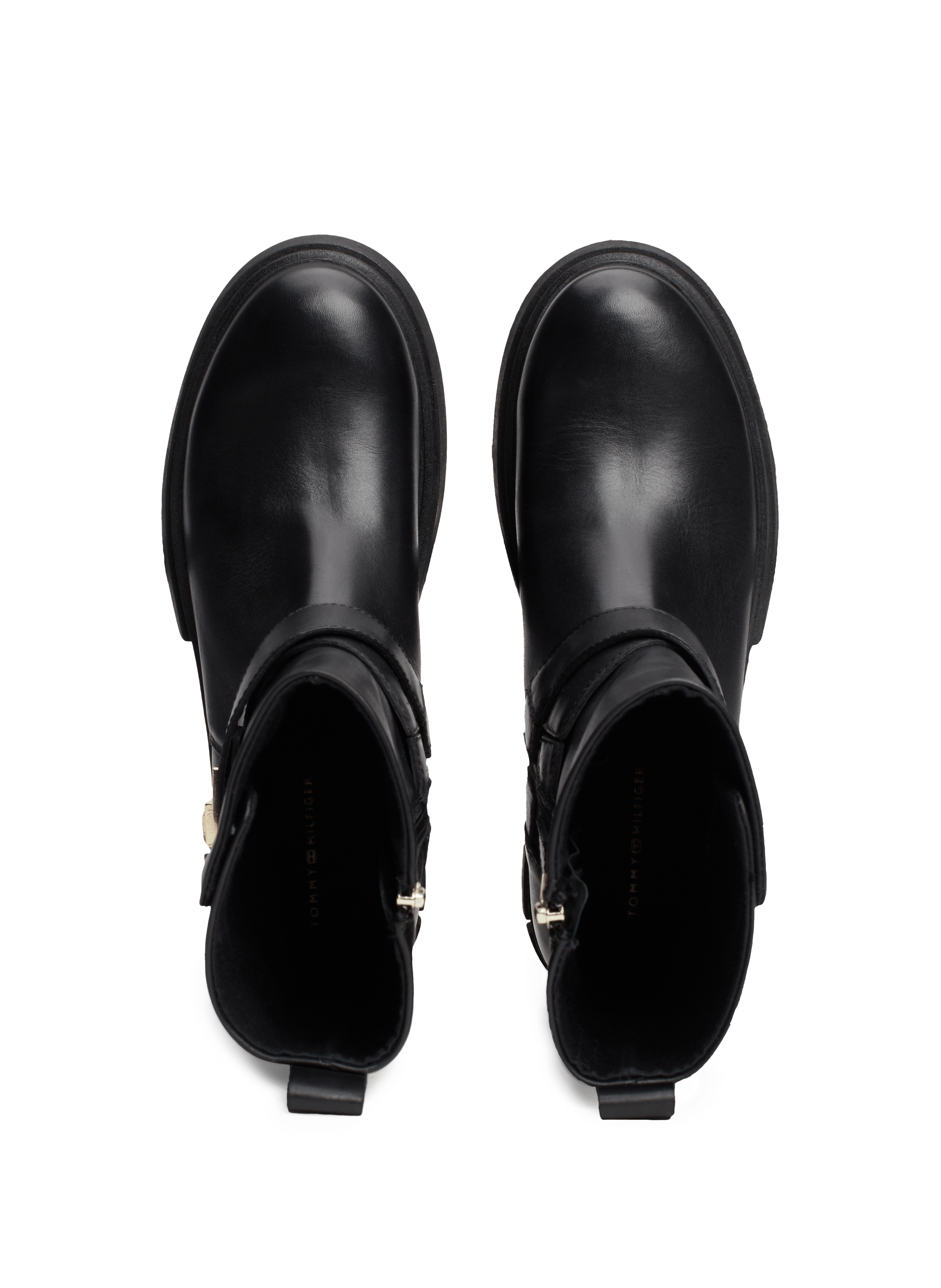 Ankle boots with silver tips TOMMY HILFIGER Black