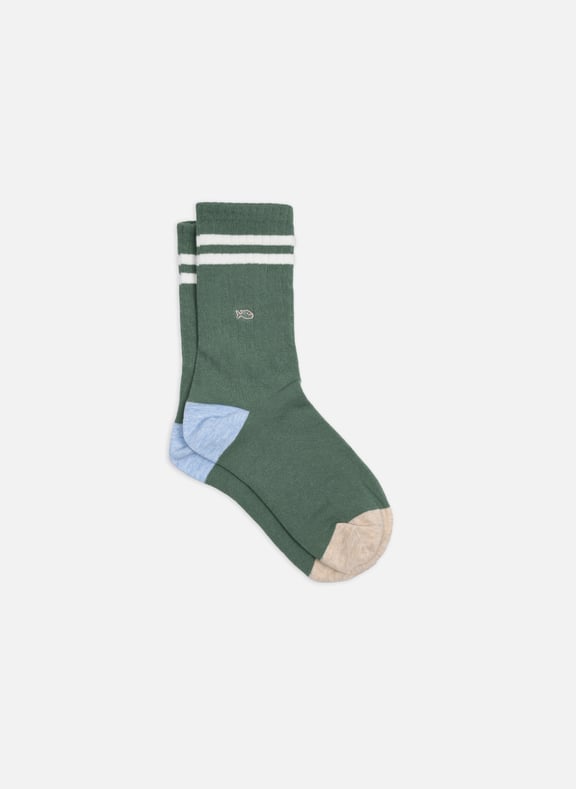 Chaussettes en coton peigné retro Vert by BILLYBELT BILLYBELT Chaussettes en coton peigné retro Vert
