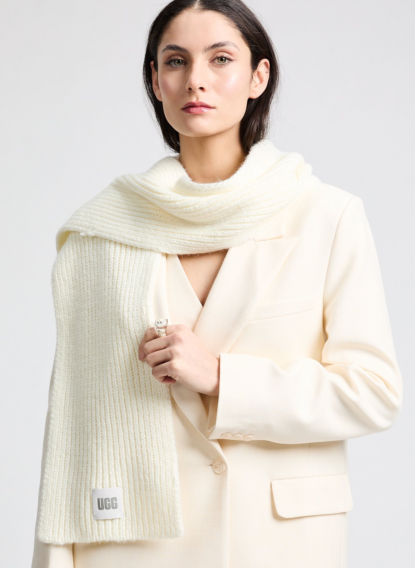 Echarpe en laine UGG Blanc