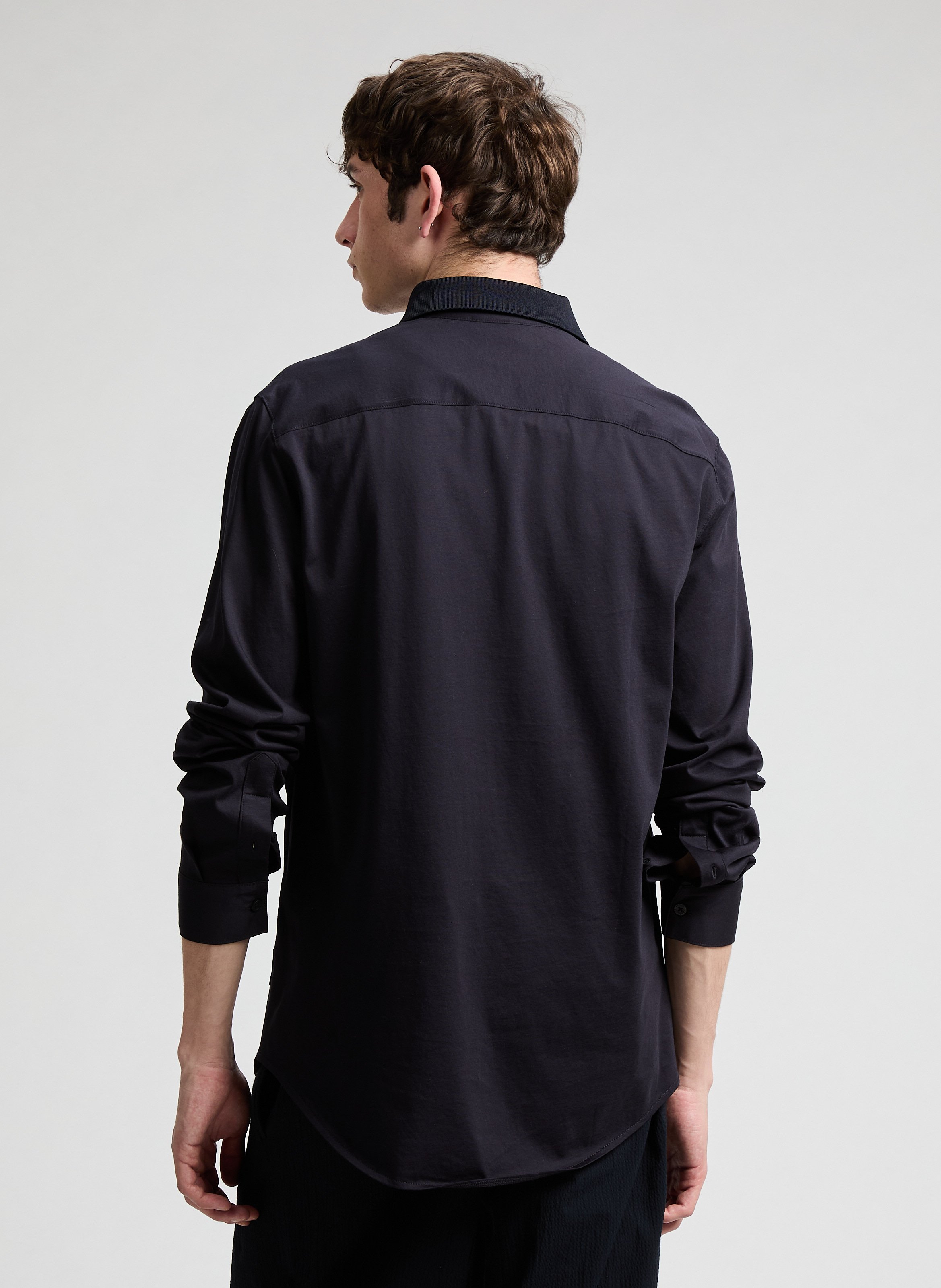 Cotton poplin shirt ARMANI EXCHANGE Blue