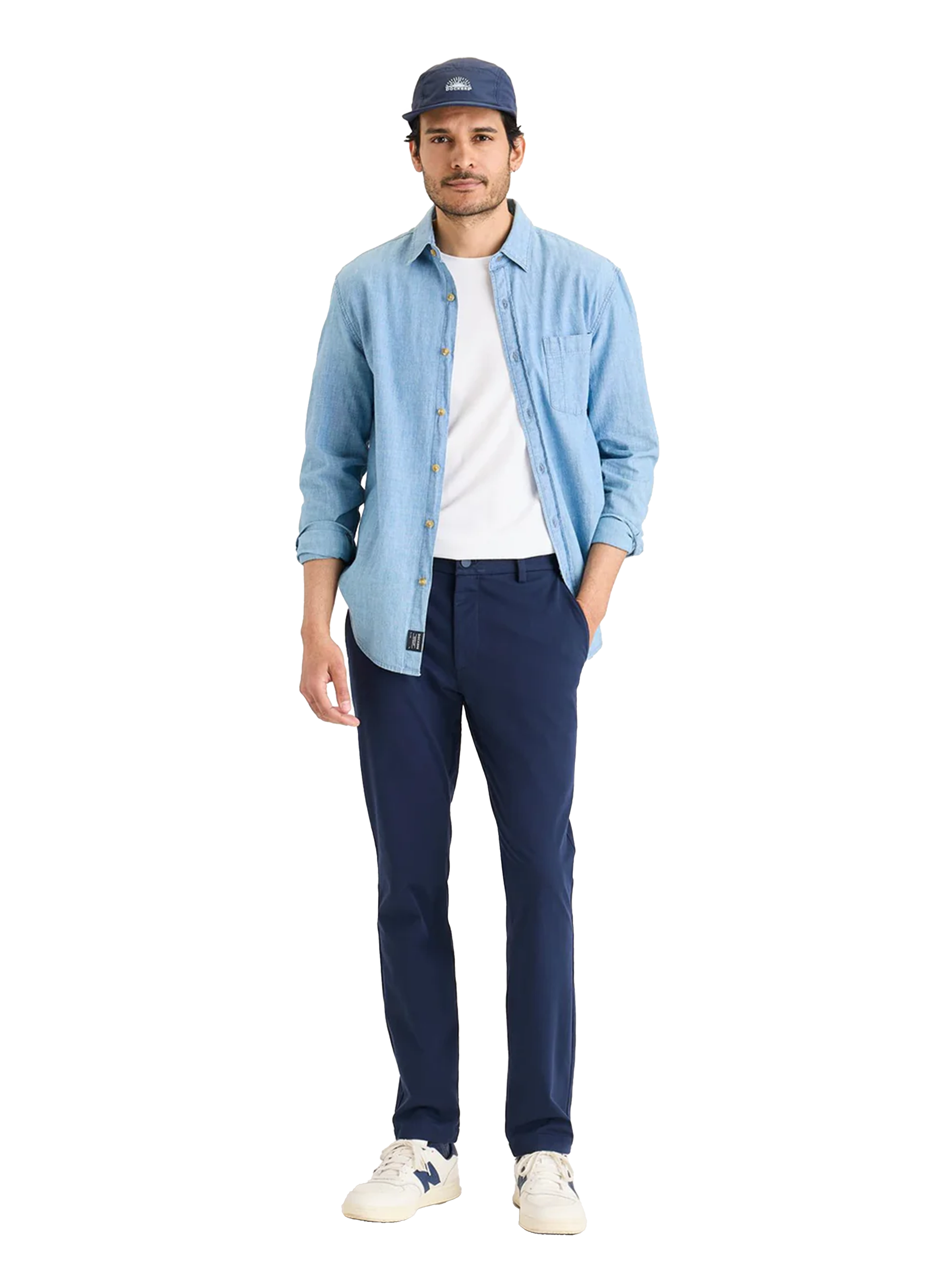 Cotton blend chino trousers  DOCKERS Blue