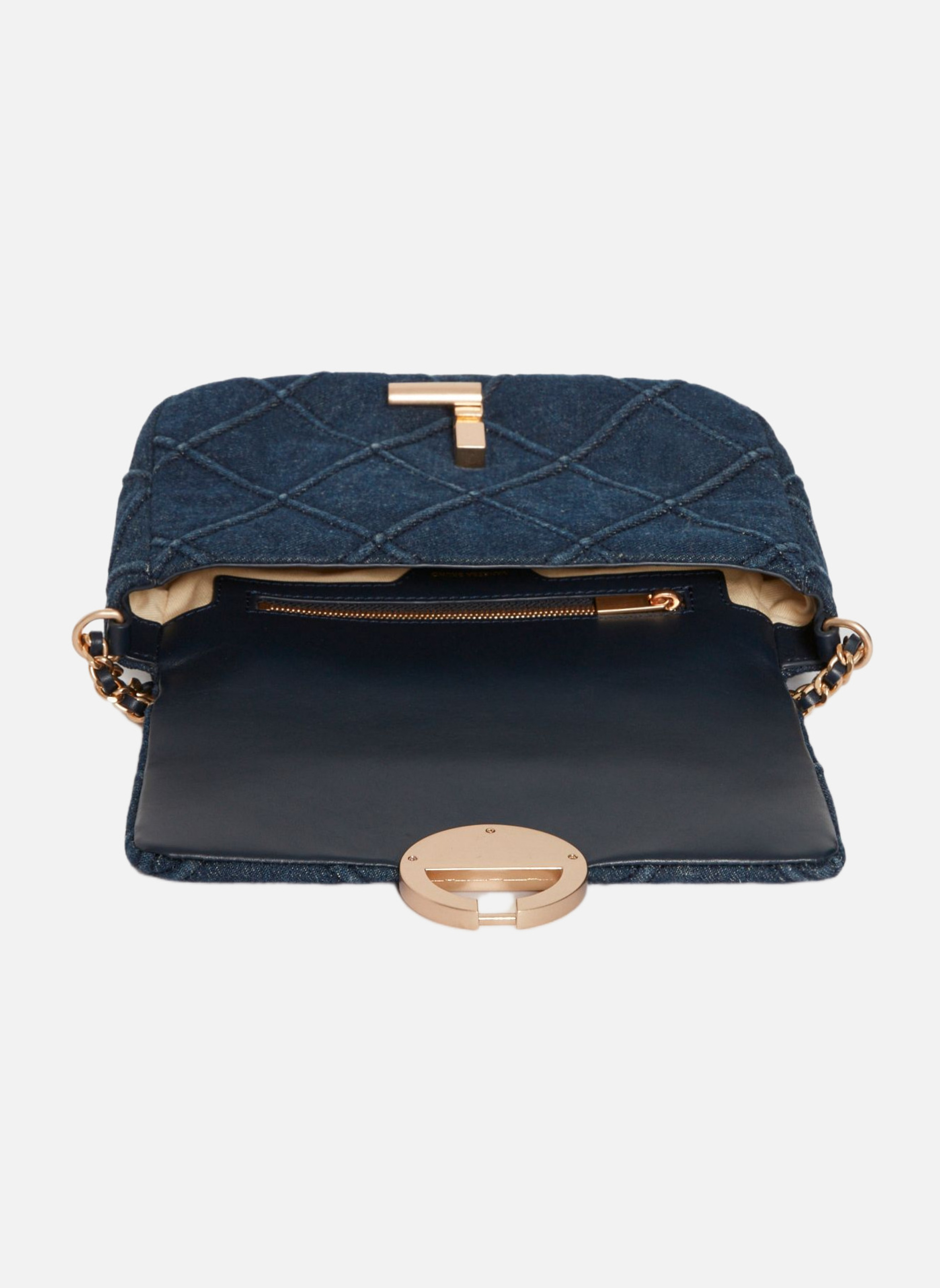 Moyen sac moon en denim VANESSA BRUNO Bleu