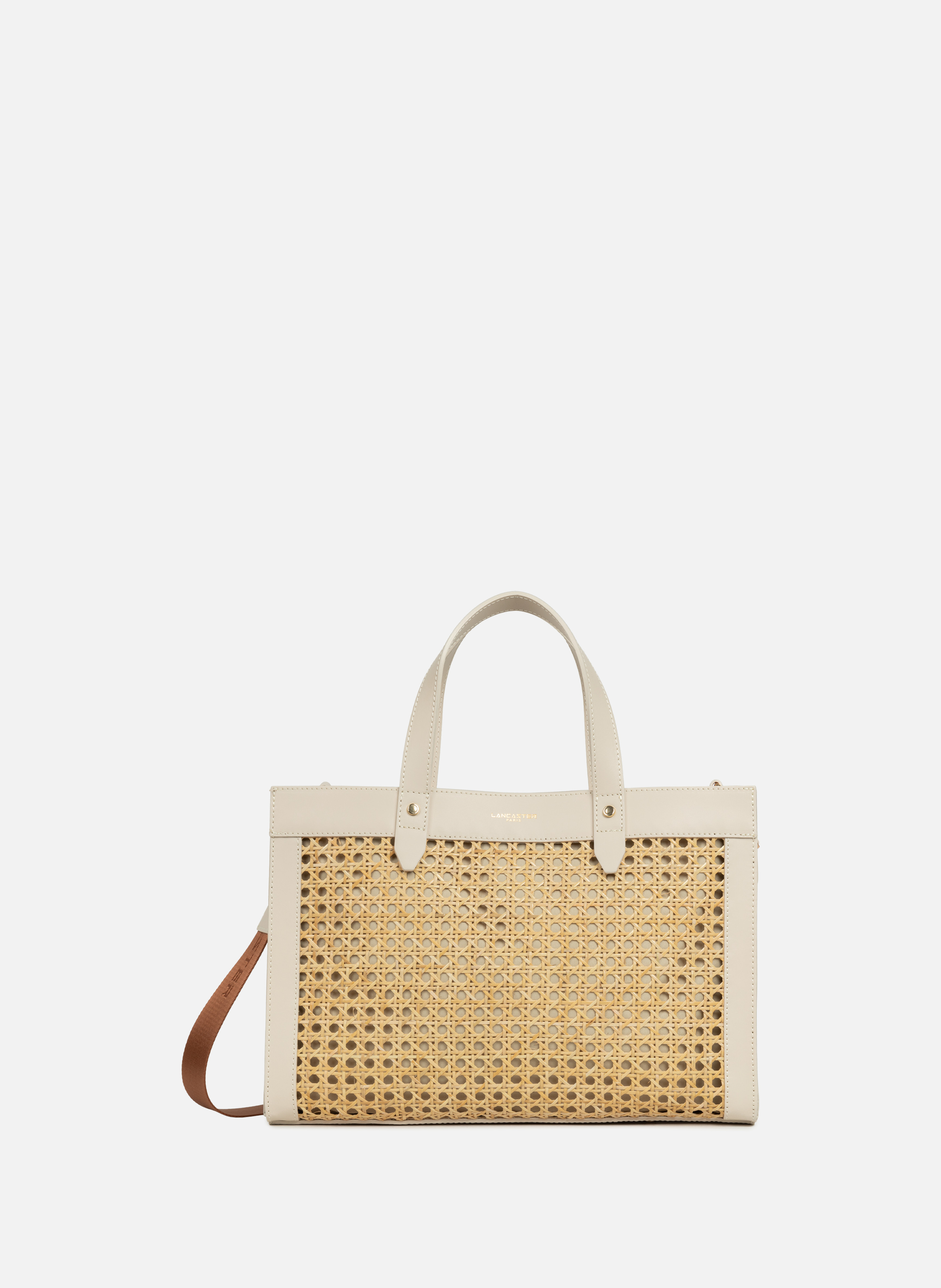 LANCASTER M tote bag - Cannage Rotin Beige