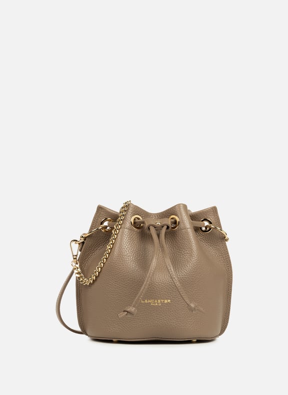 Petit sac bourse - alba double Marron by LANCASTER LANCASTER Petit sac bourse - alba double Marron