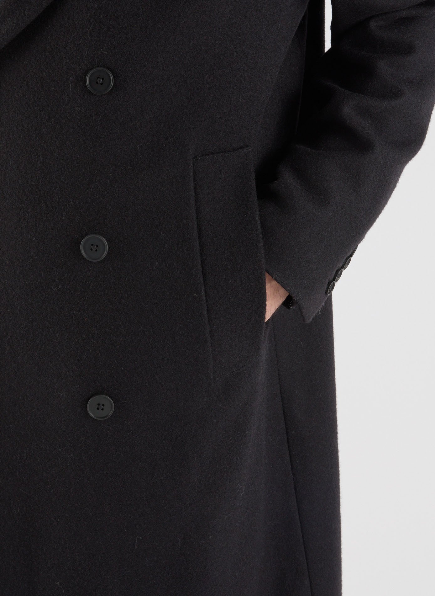 Culti25 tailored collar wool coat SAISON 1865 Black