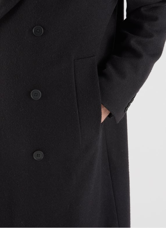 Manteau Cult125 col tailleur en laine | Noir by SAISON 1865 Manteau Cult125 col tailleur en laine Noir