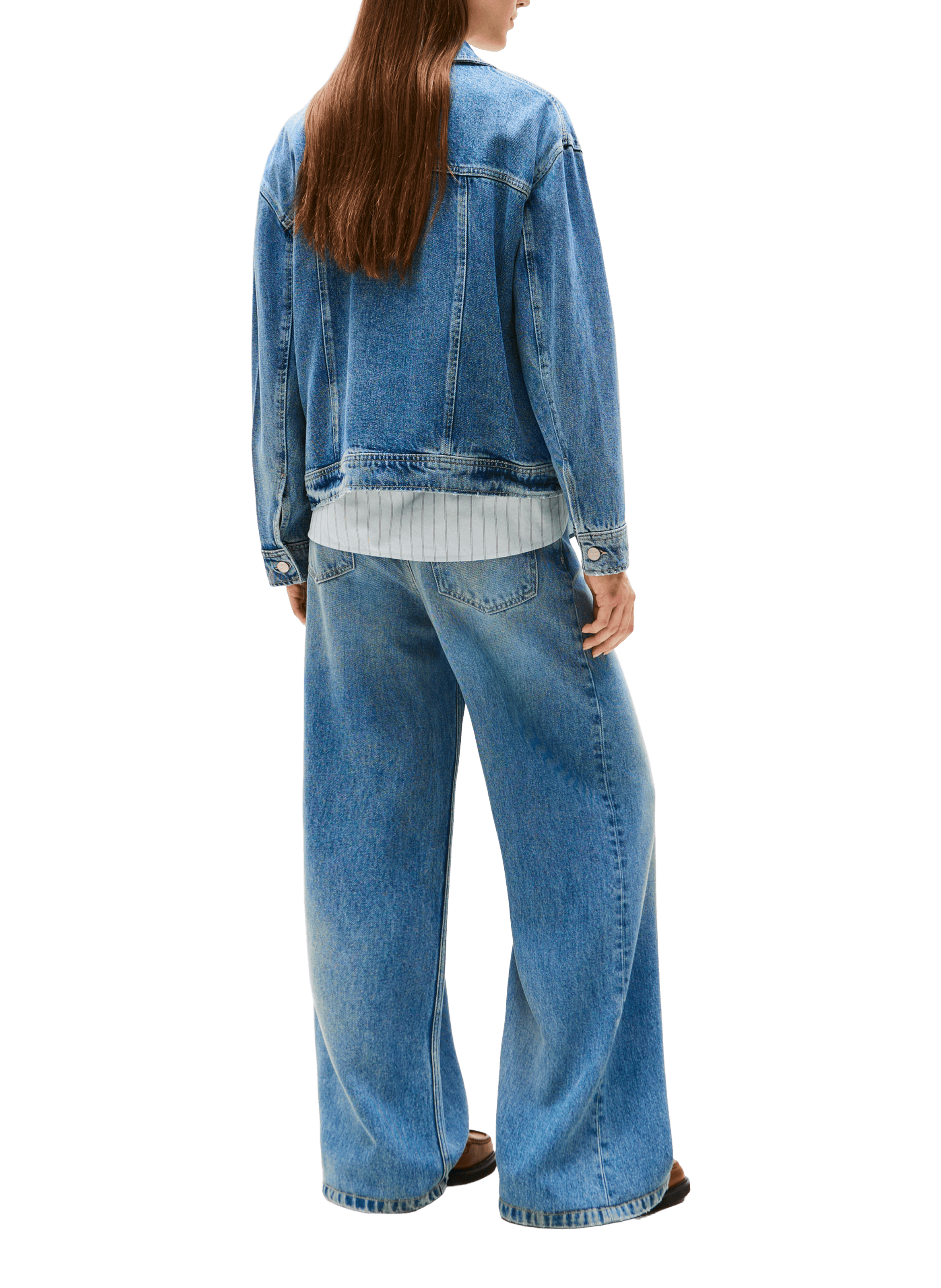 Short oversized denim jacket TOMMY HILFIGER Blue