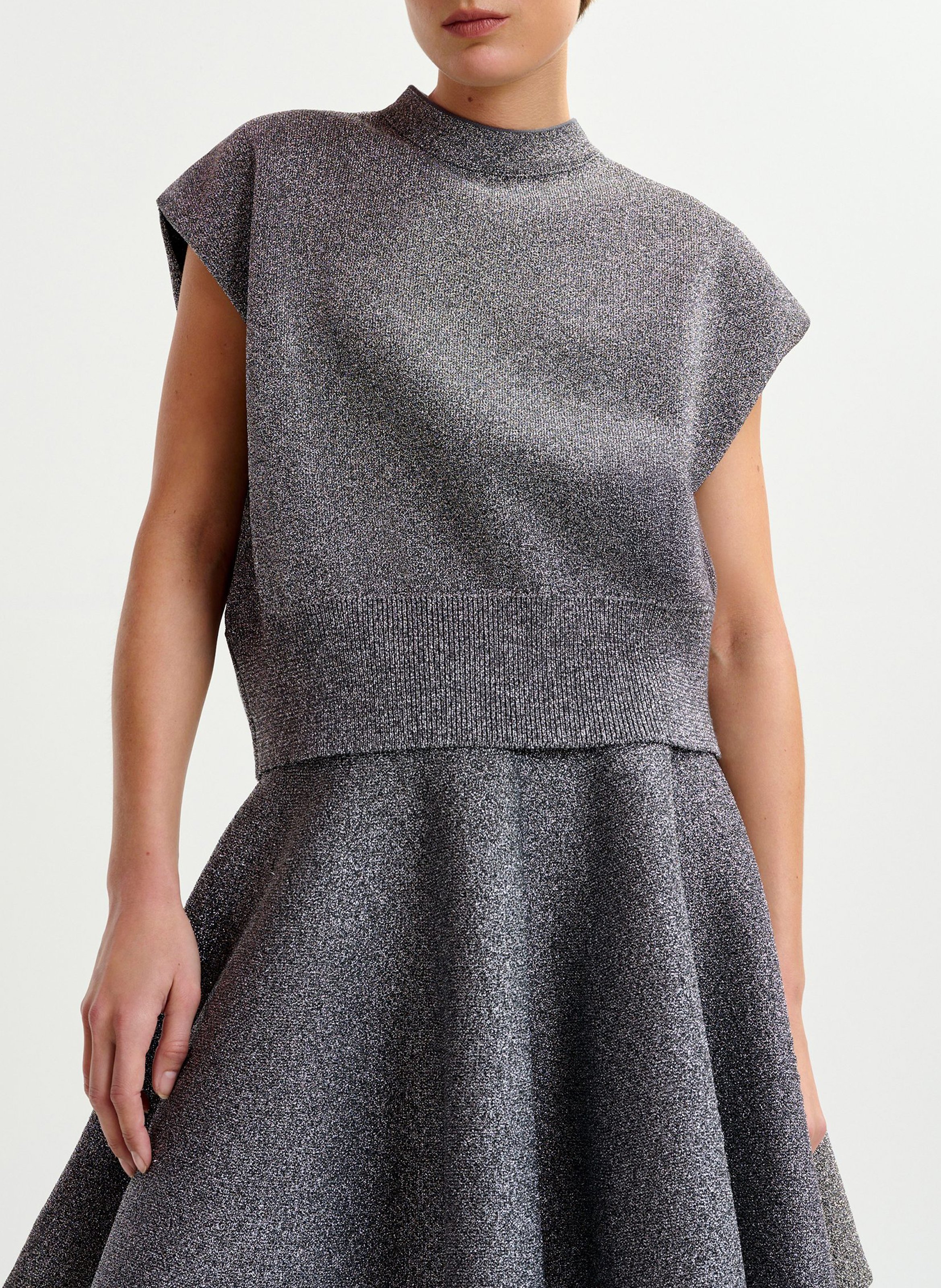 Pull col rond itdance ESSENTIEL ANTWERP Argent