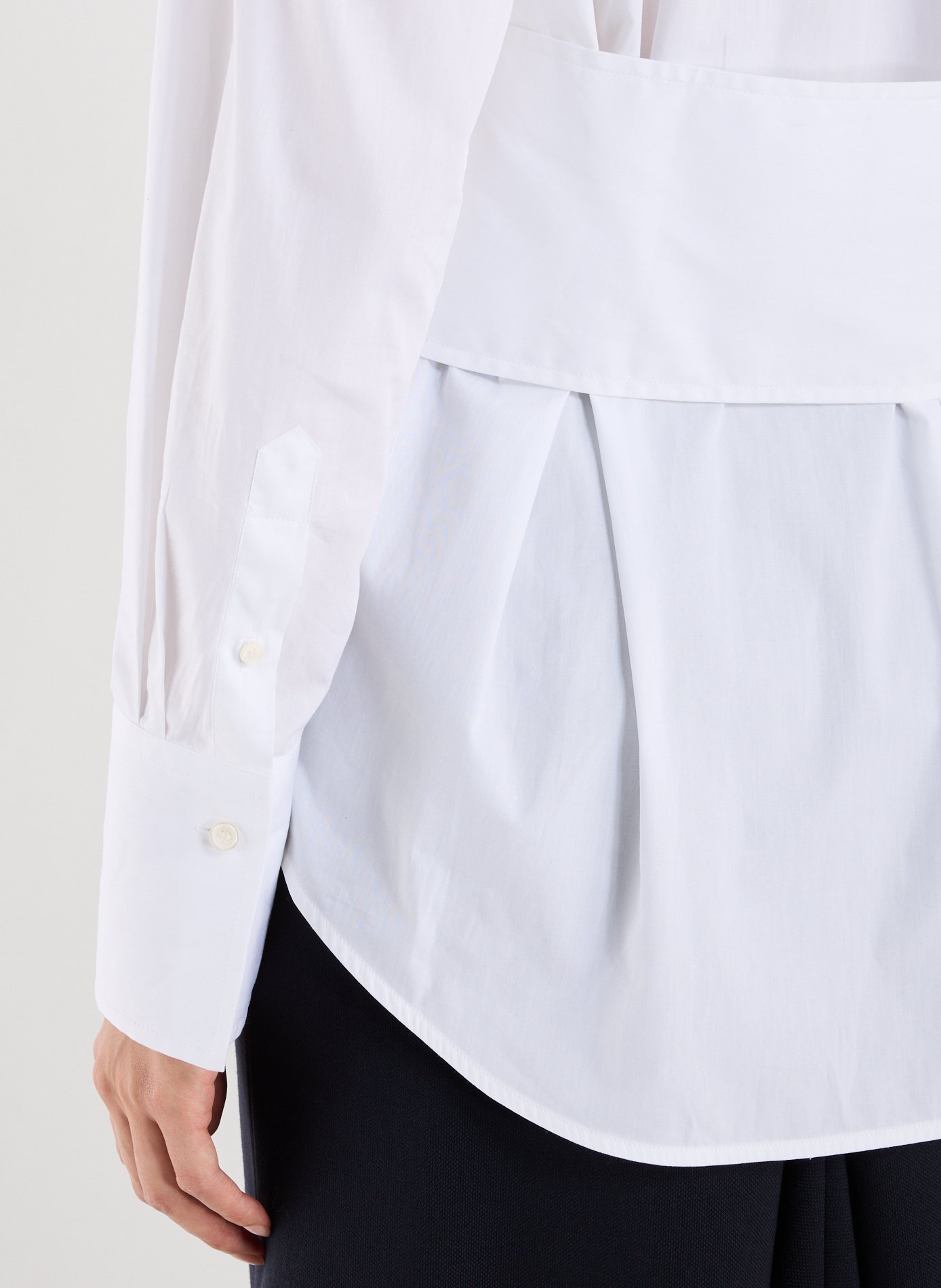 Shirt with cotton panel VICTORIA BECKHAM White