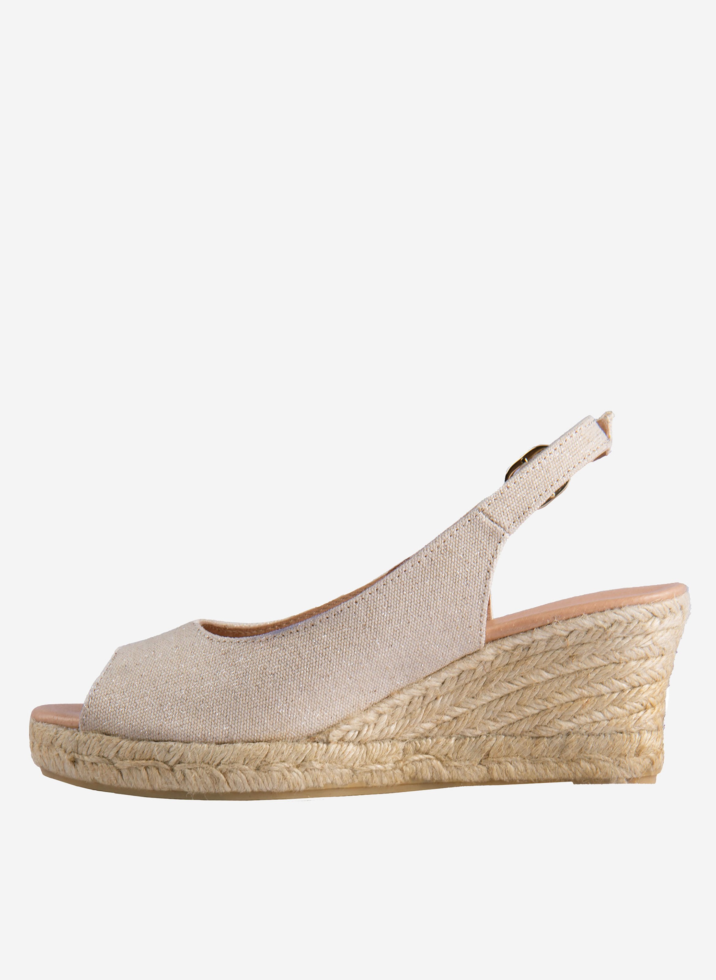 Espadrilles slingback toile recyclée JULES & JENN Doré