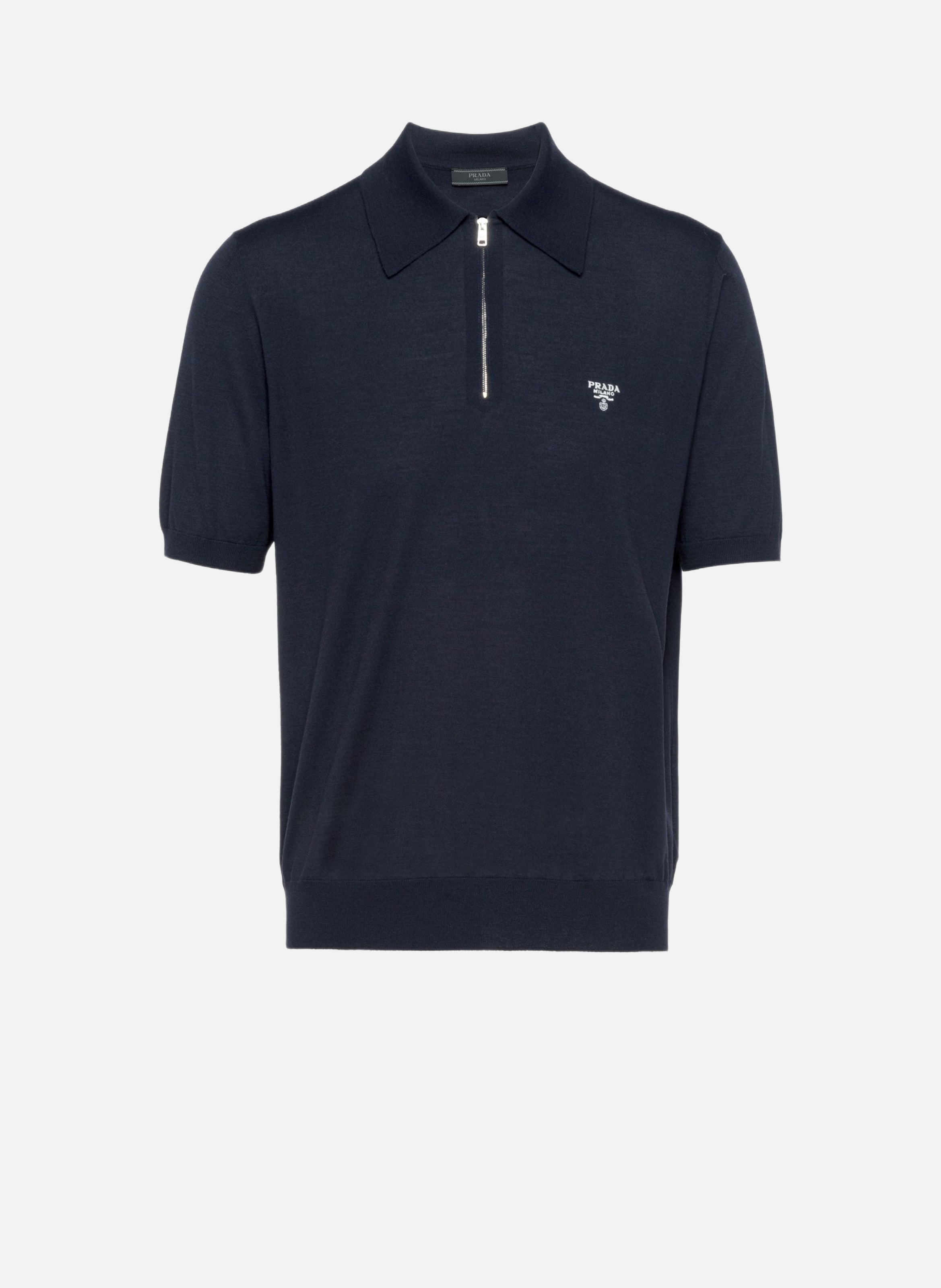 Polo en laine extra fine PRADA Bleu