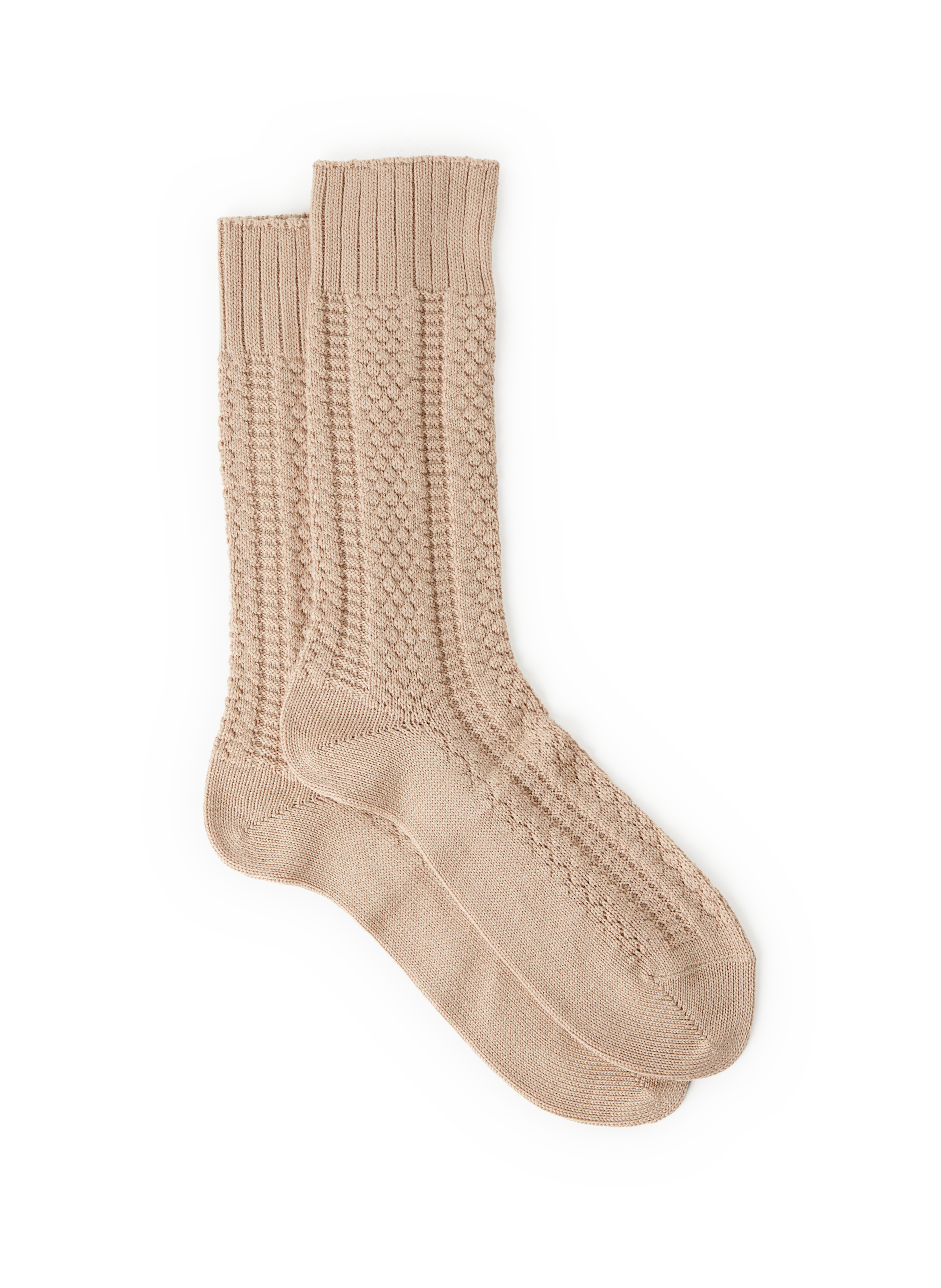 FALKE Chaussettes hautes en laine vierge mélangée Beige