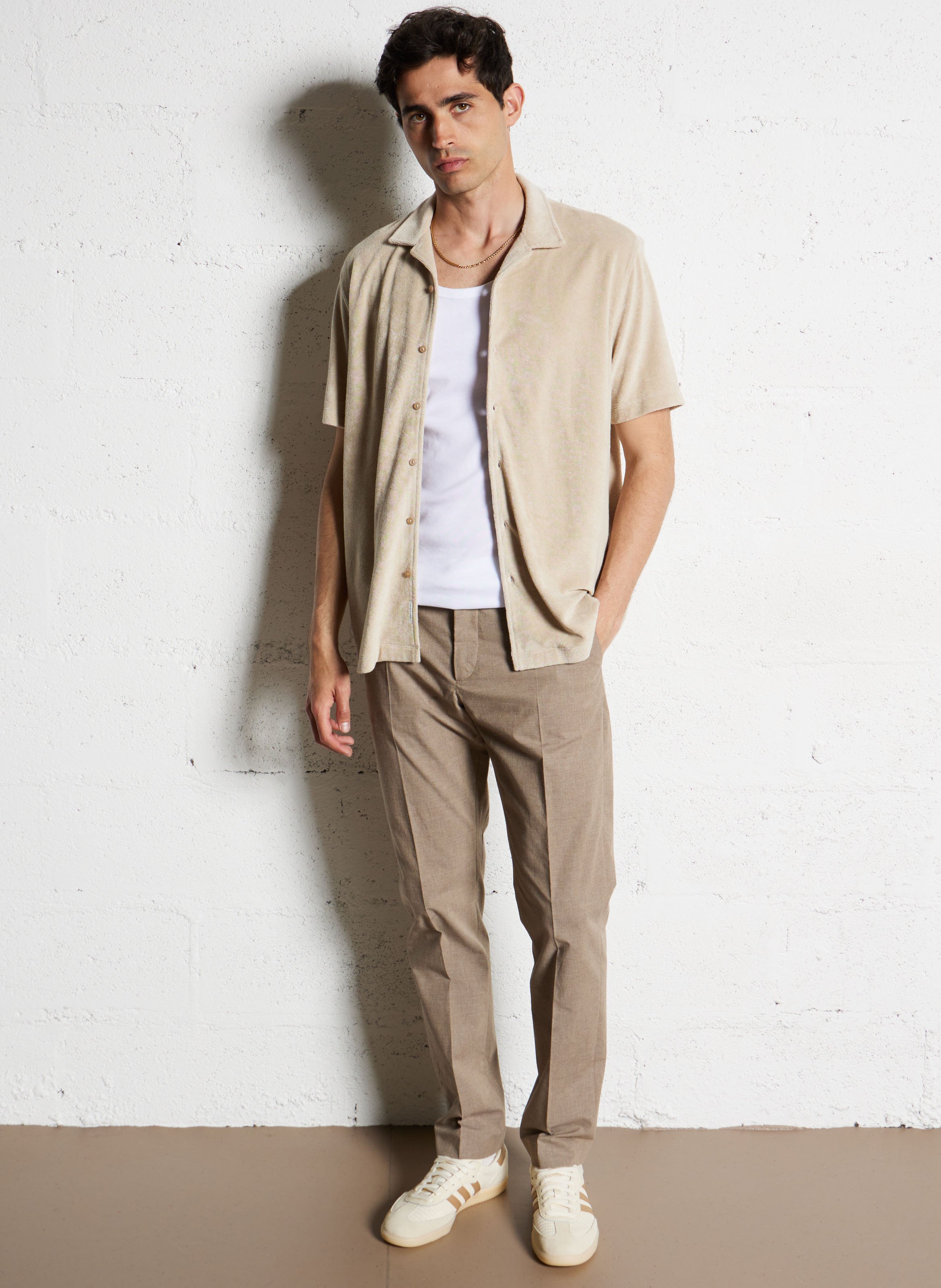 Pantalon costume droit IKKS Beige