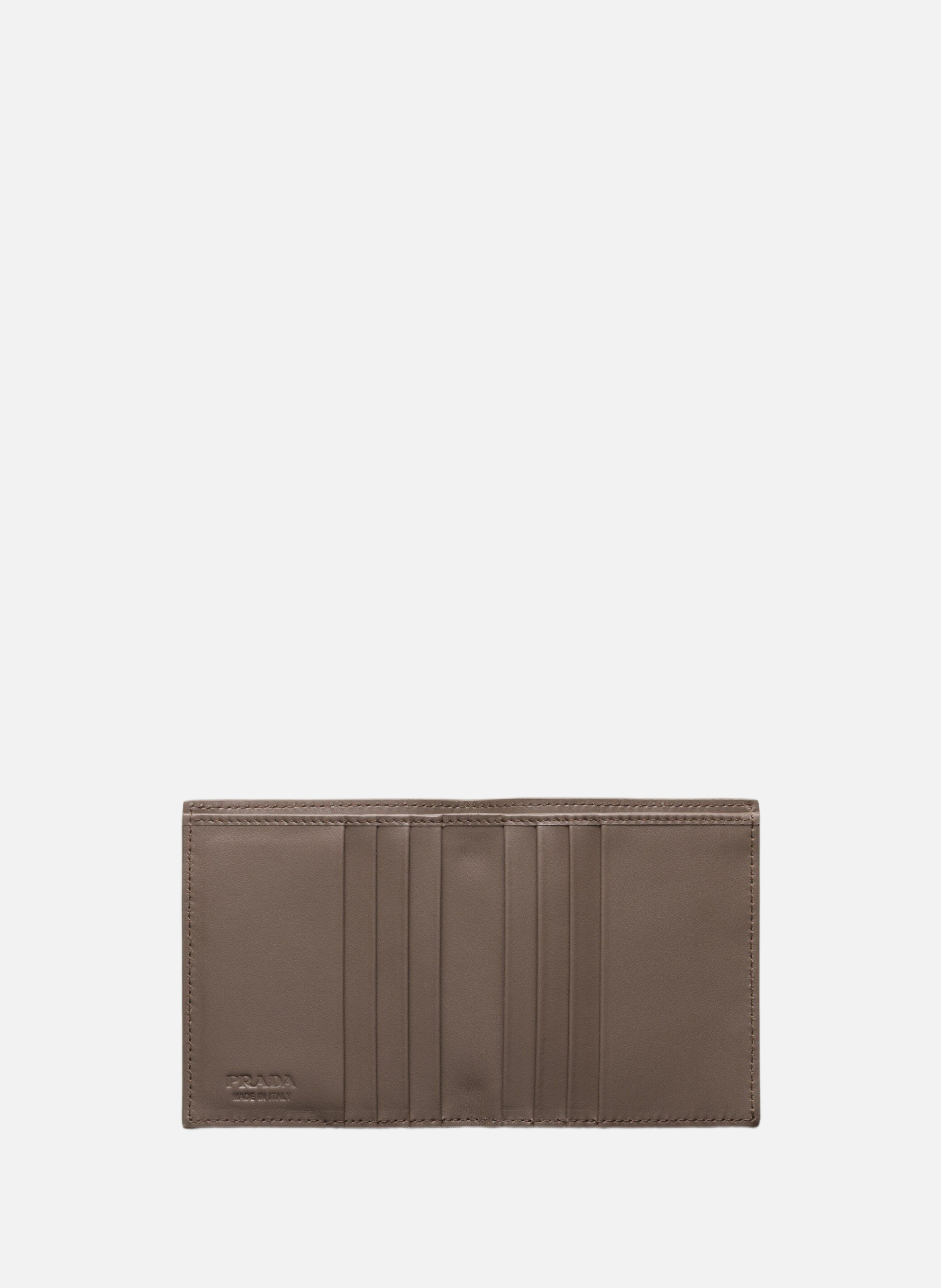 Portefeuille en cuir PRADA Gris