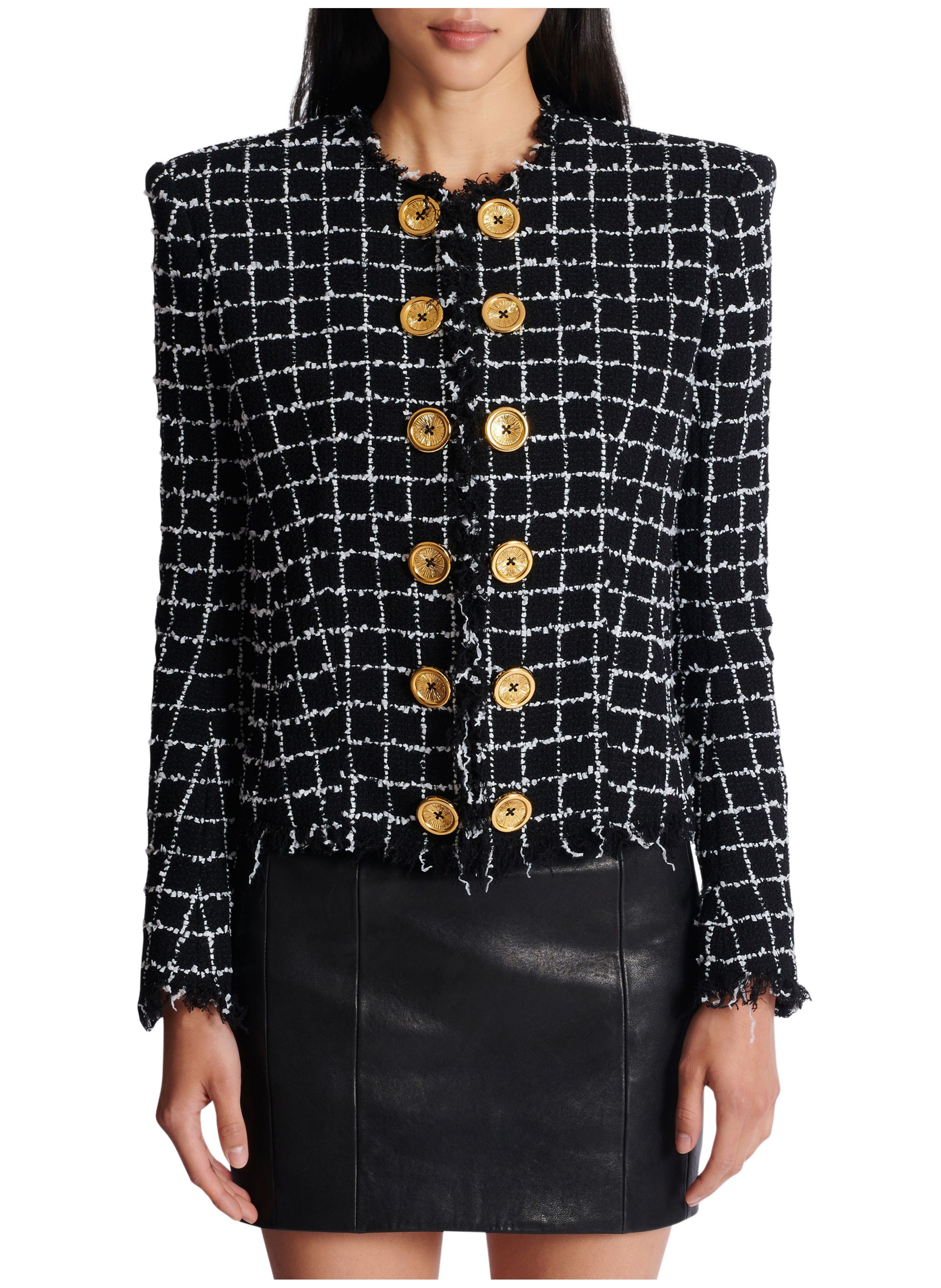 Spencer en tweed BALMAIN Noir