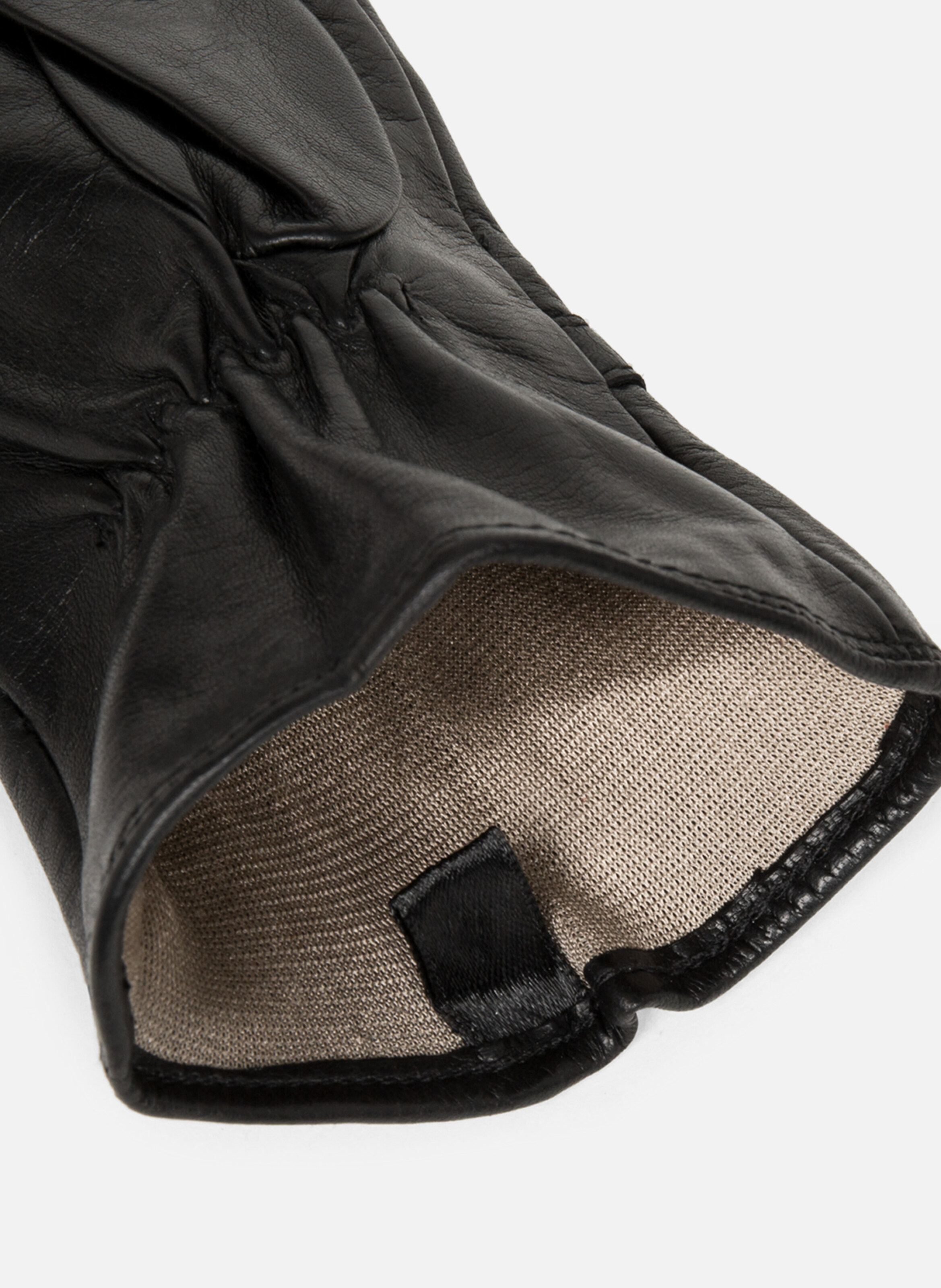 Gants en cuir d'agneau lisse LANCASTER Noir