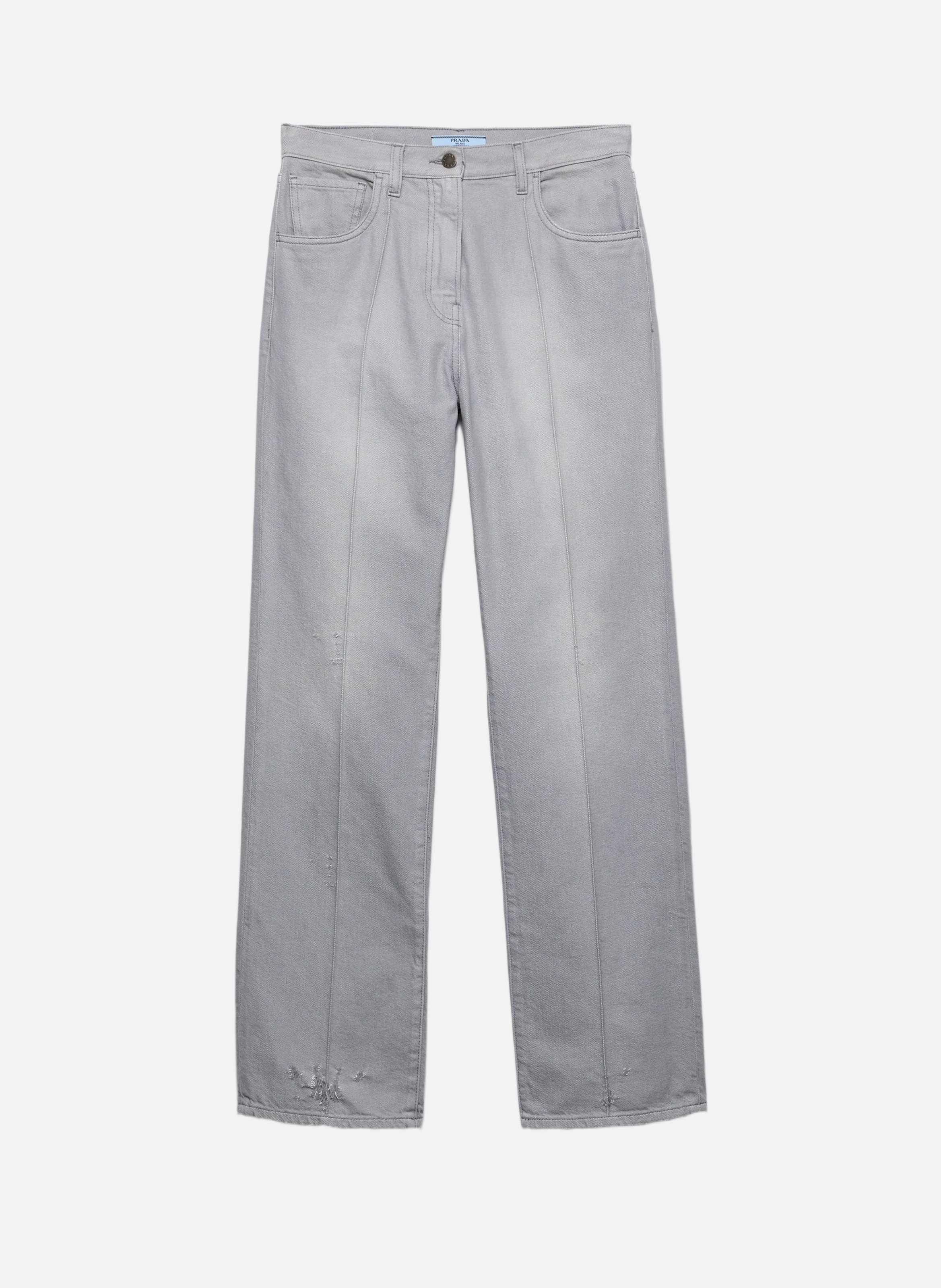 Jean en denim délavé PRADA Gris
