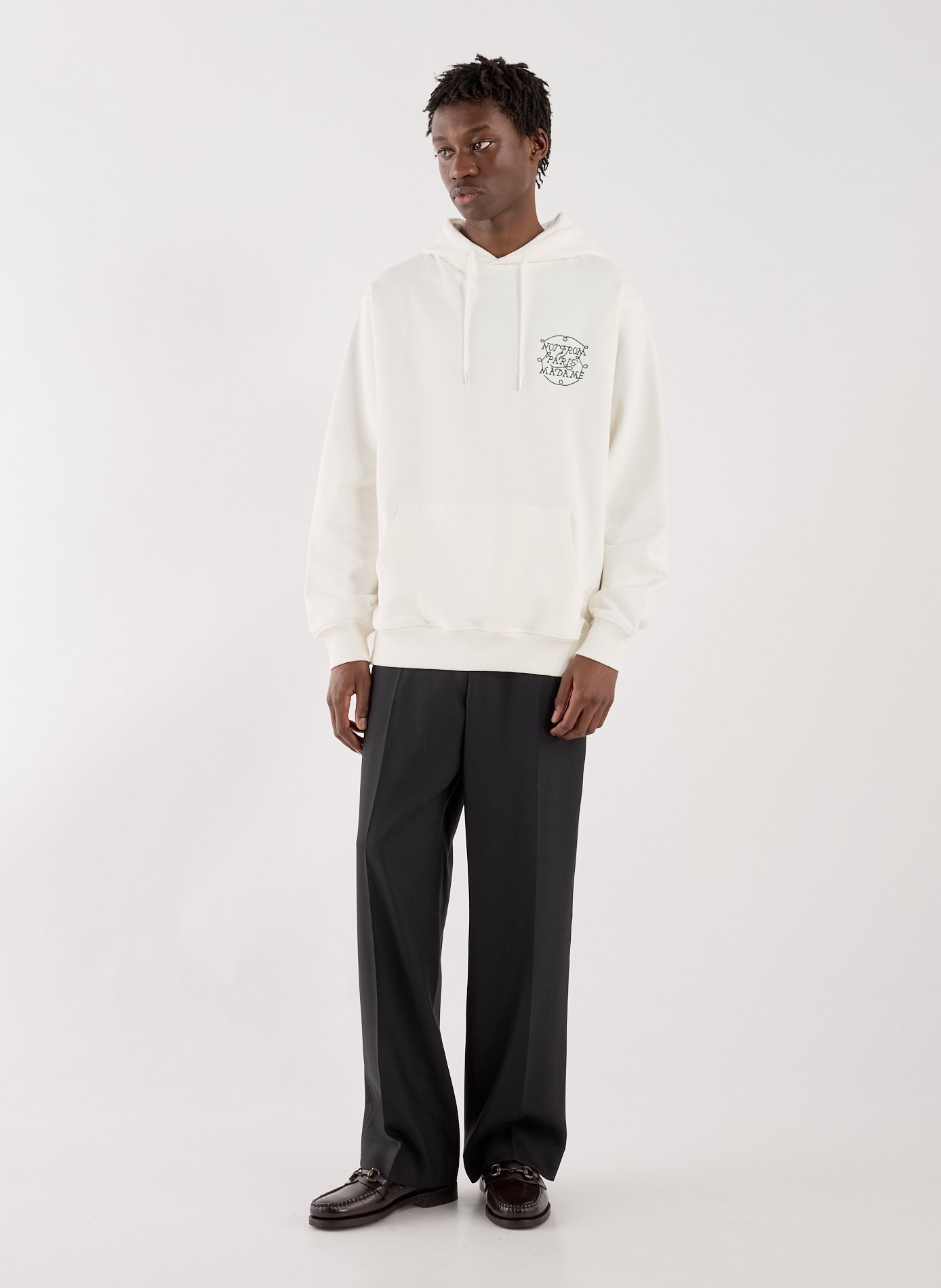 Hoodie Le SLogan Tresse DROLE DE MONSIEUR Beige