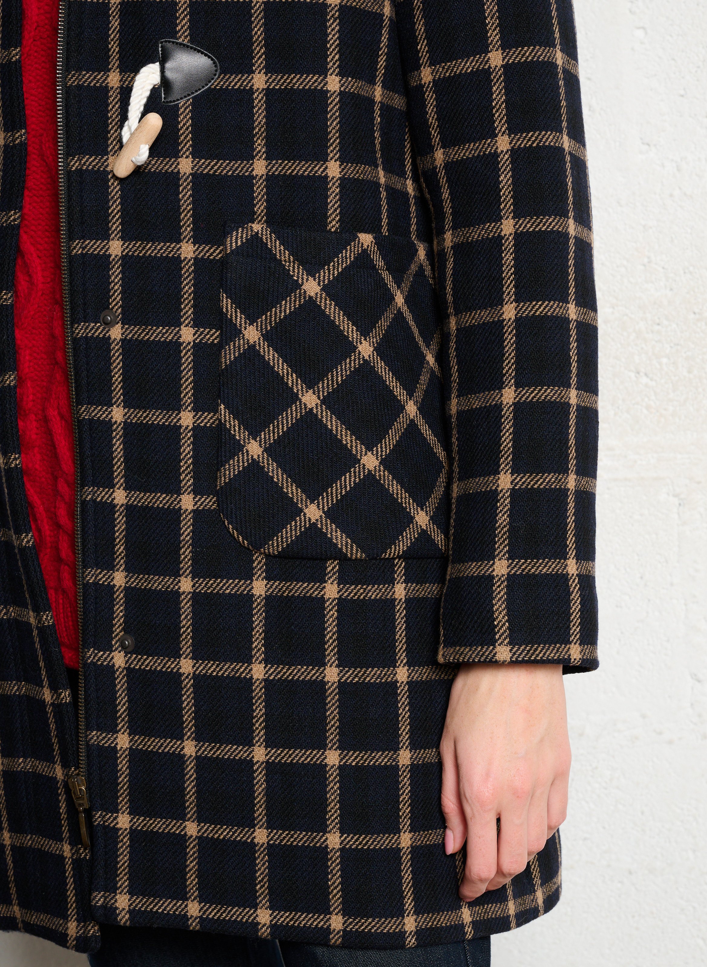 Manteau col montant en laine mélangée ARMOR-LUX Bleu