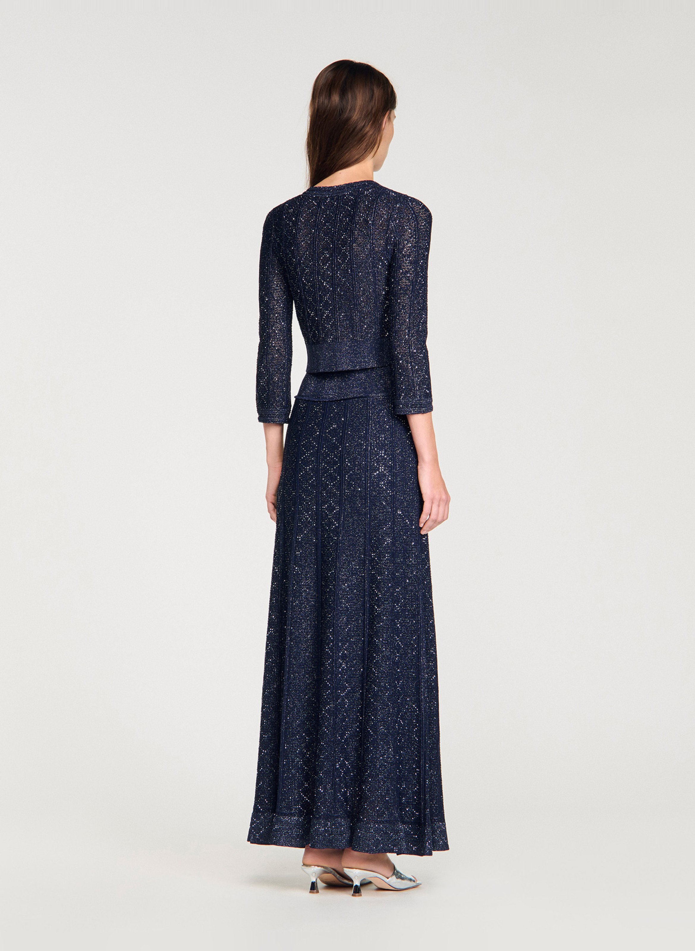 Cardigan col rond SANDRO Bleu