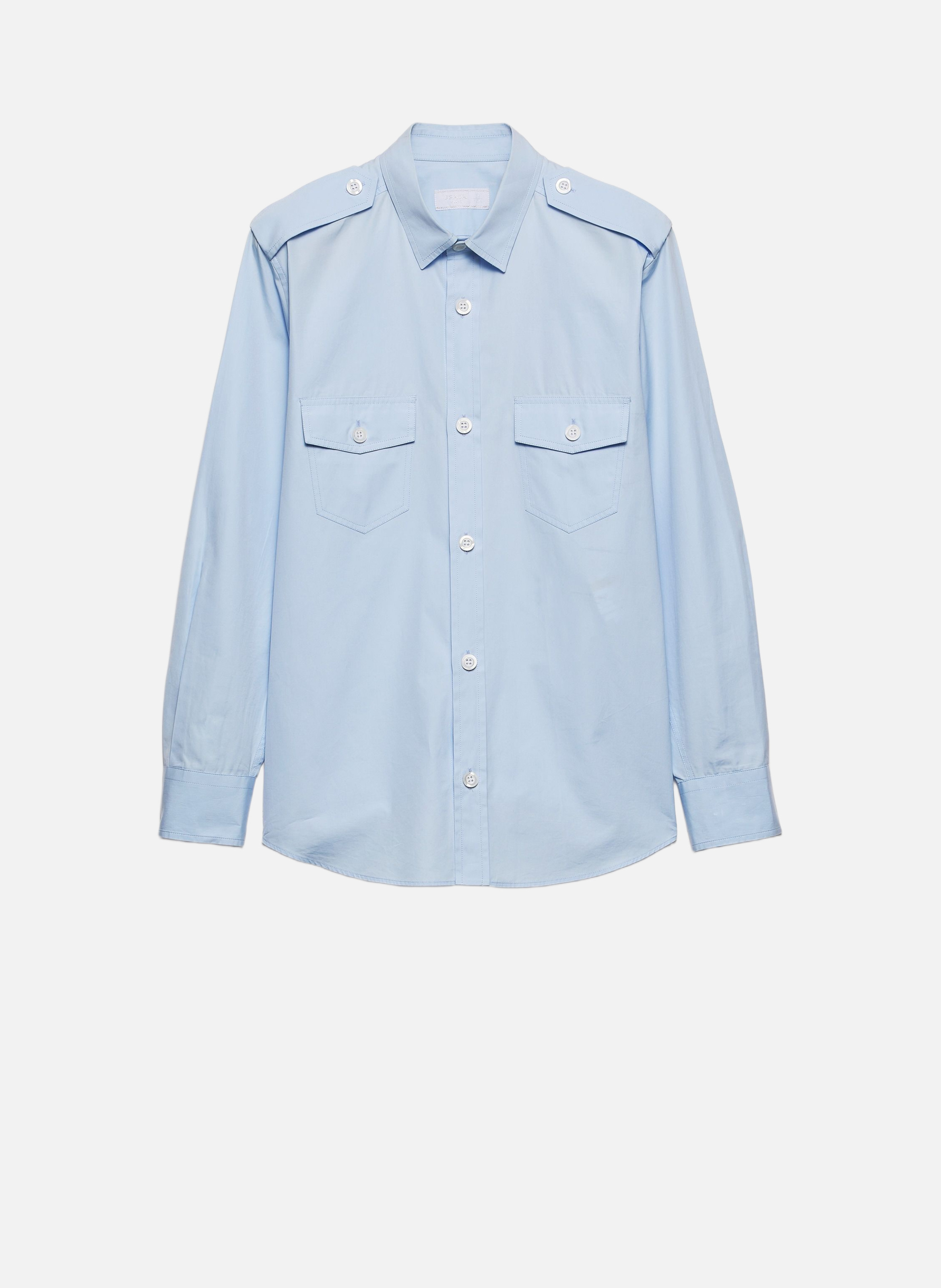 Chemise en coton PRADA Bleu