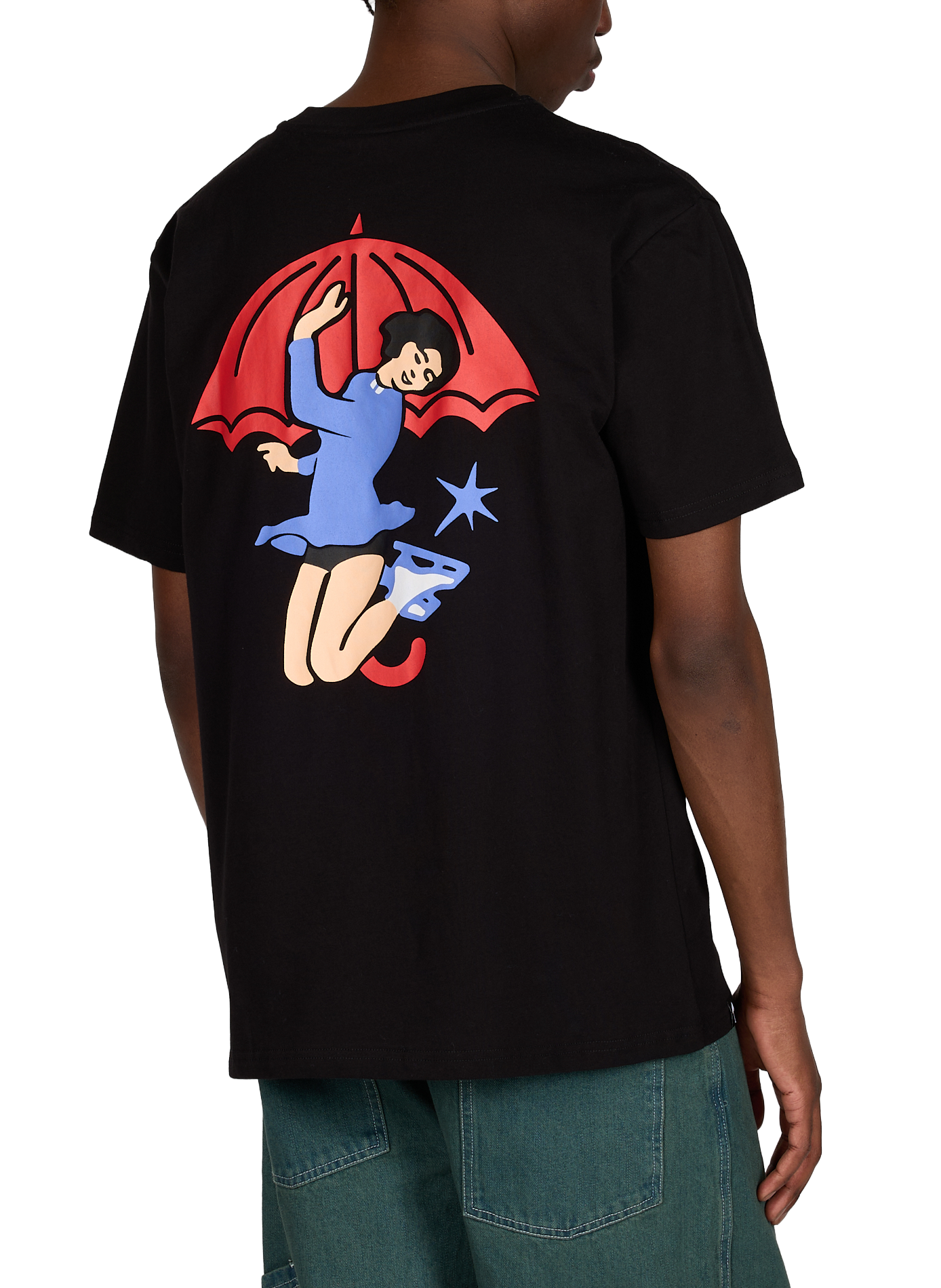 T-shirt Skating in cotton HELAS CAPS Black