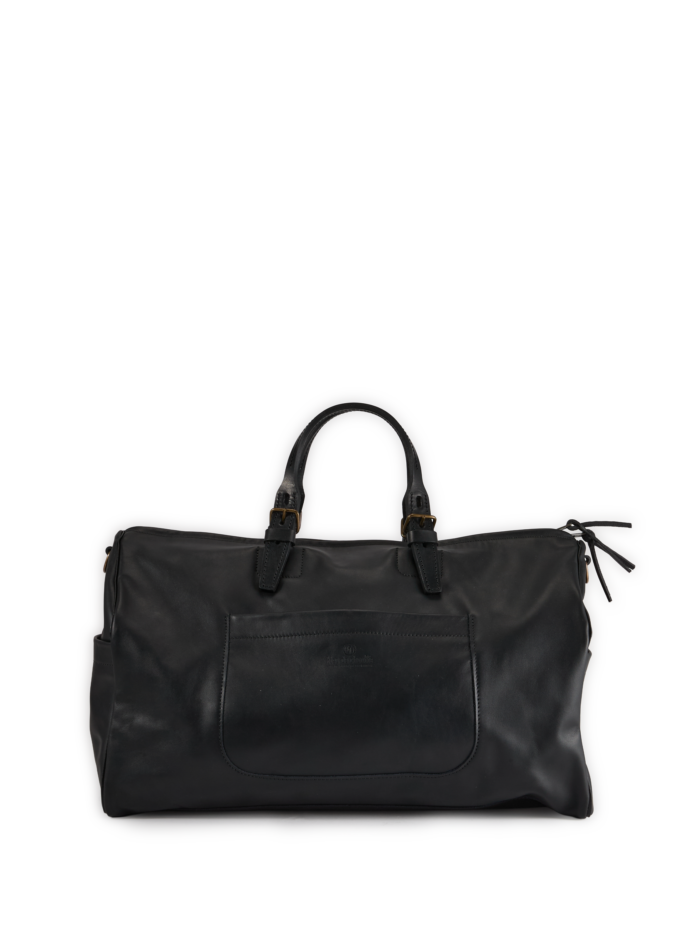 Hobo leather travel bag BLEU DE CHAUFFE Black