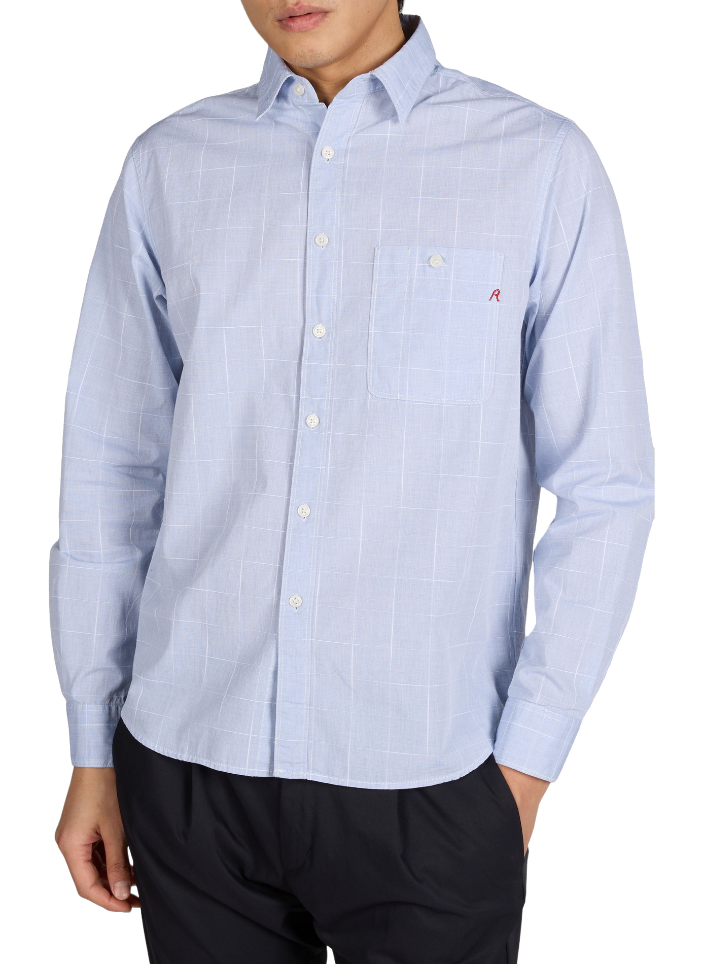 Classic checkered cotton shirt REPLAY Blue