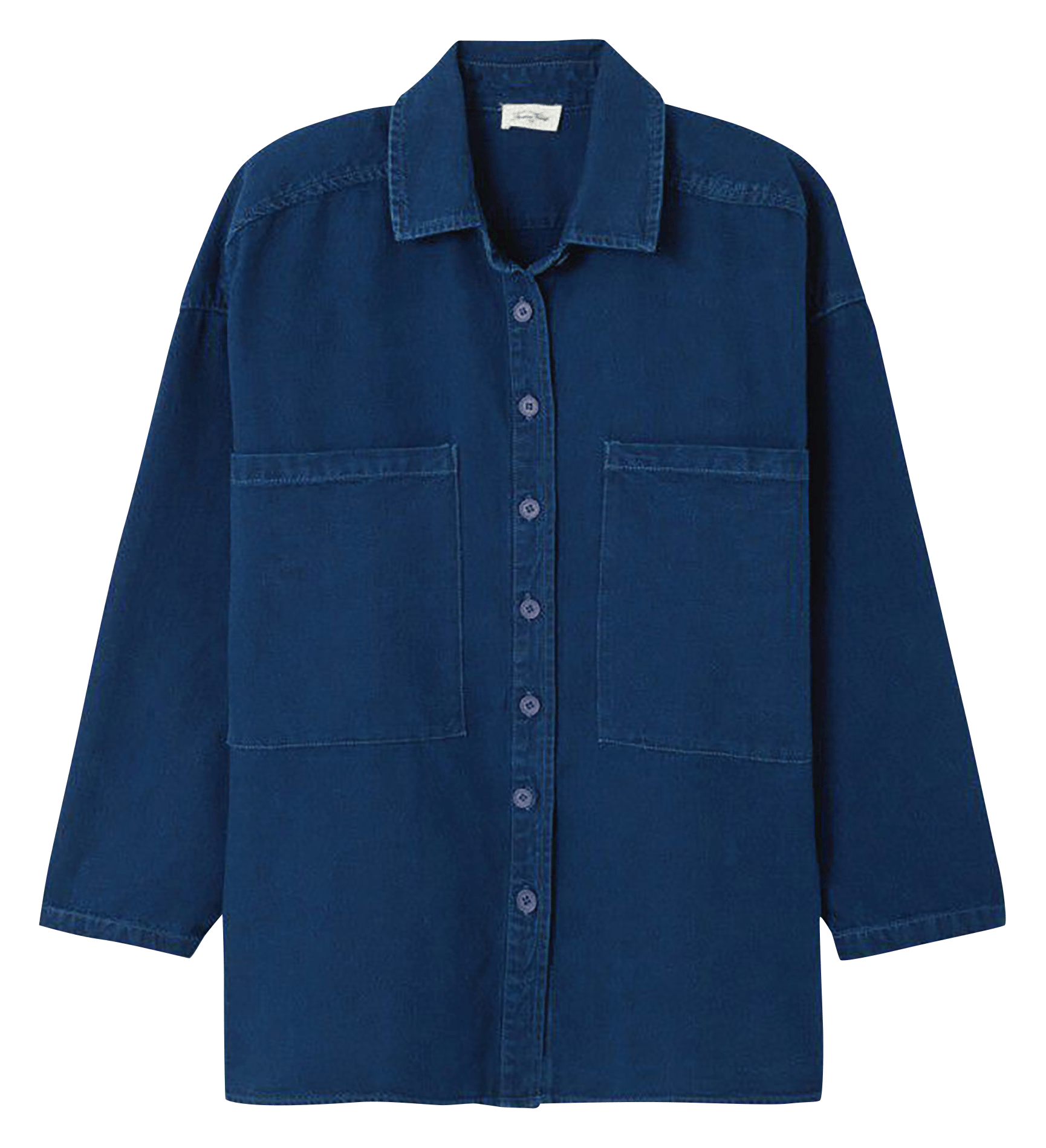 Chemise oversize boutonnée en denim comow AMERICAN VINTAGE Bleu