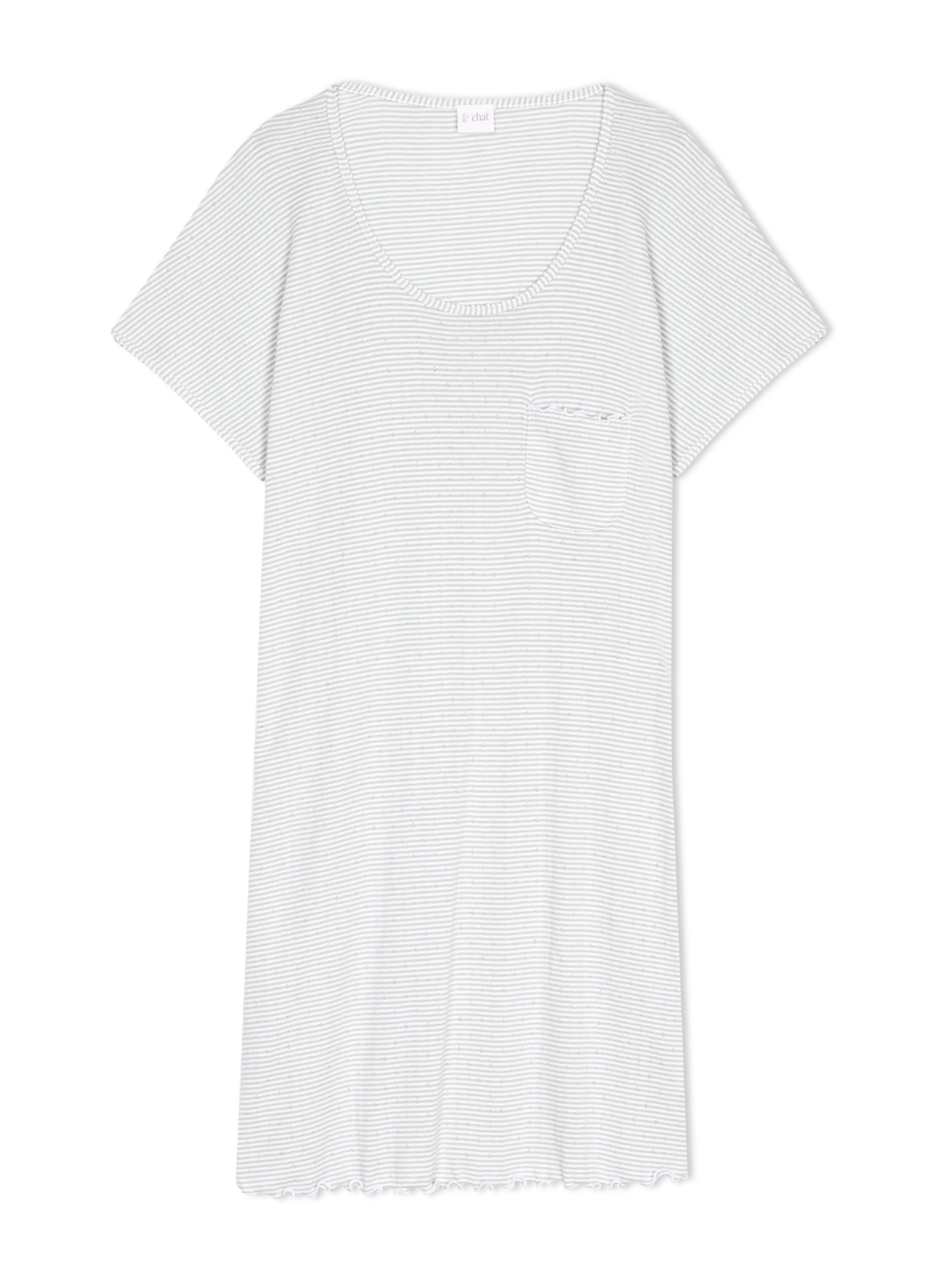 Chemise de nuit en coton matcha 201 LE CHAT Multicolore