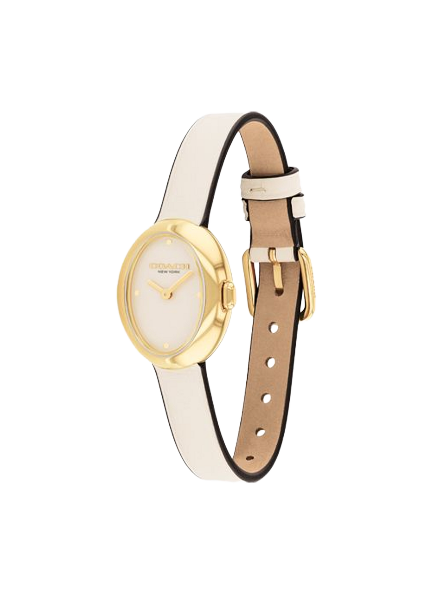Montre quartz Sammy en cuir COACH MONTRES Blanc