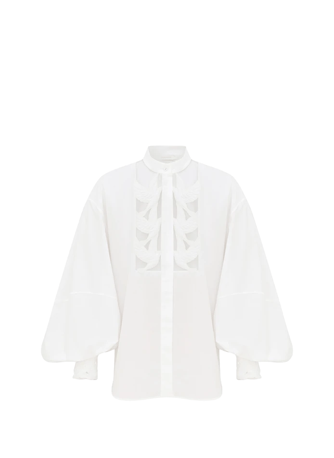 Luna checkered cotton shirt ZIMMERMANN White