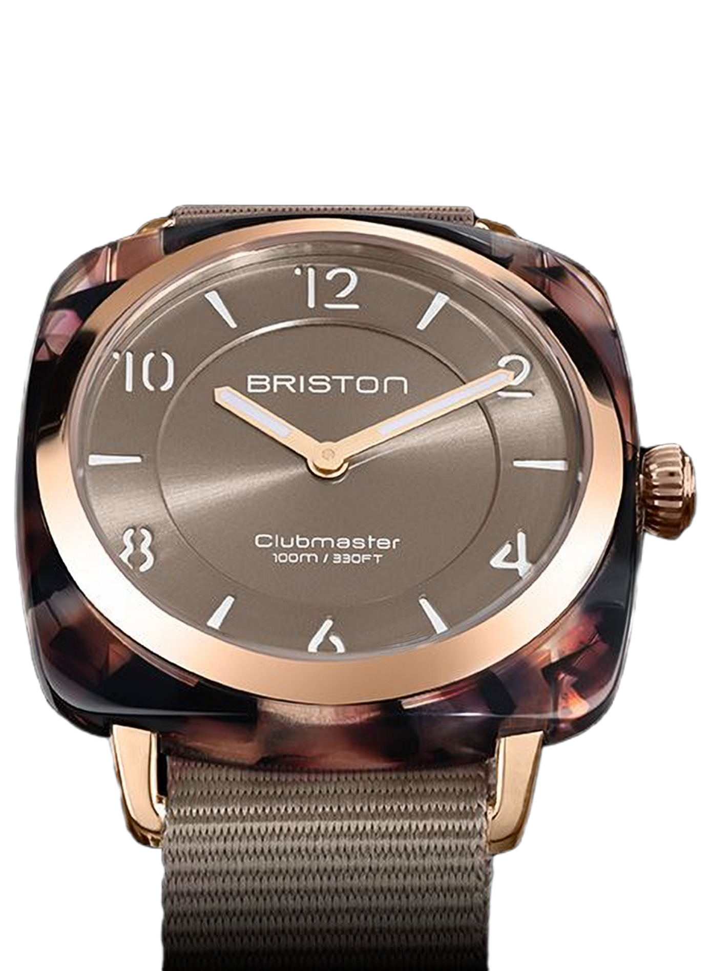 Montre Clubmaster Chic en nylon  BRISTON Marron