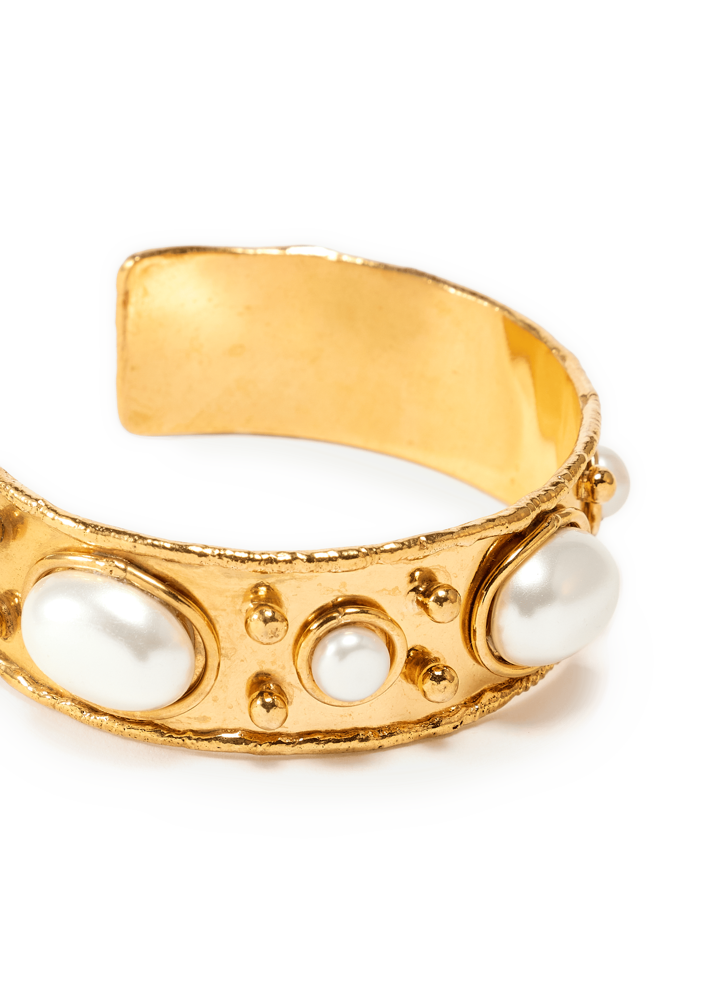 Bracelet manchette Byzantin en laiton SYLVIA TOLEDANO Doré