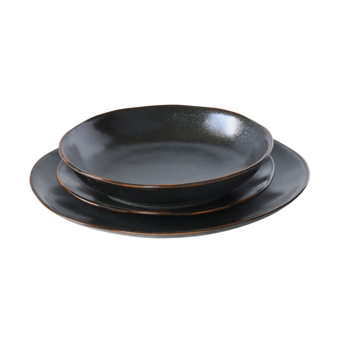 Vertigo - assiette plate 27 cm (lot de 6) MEDARD DE NOBLAT Gris