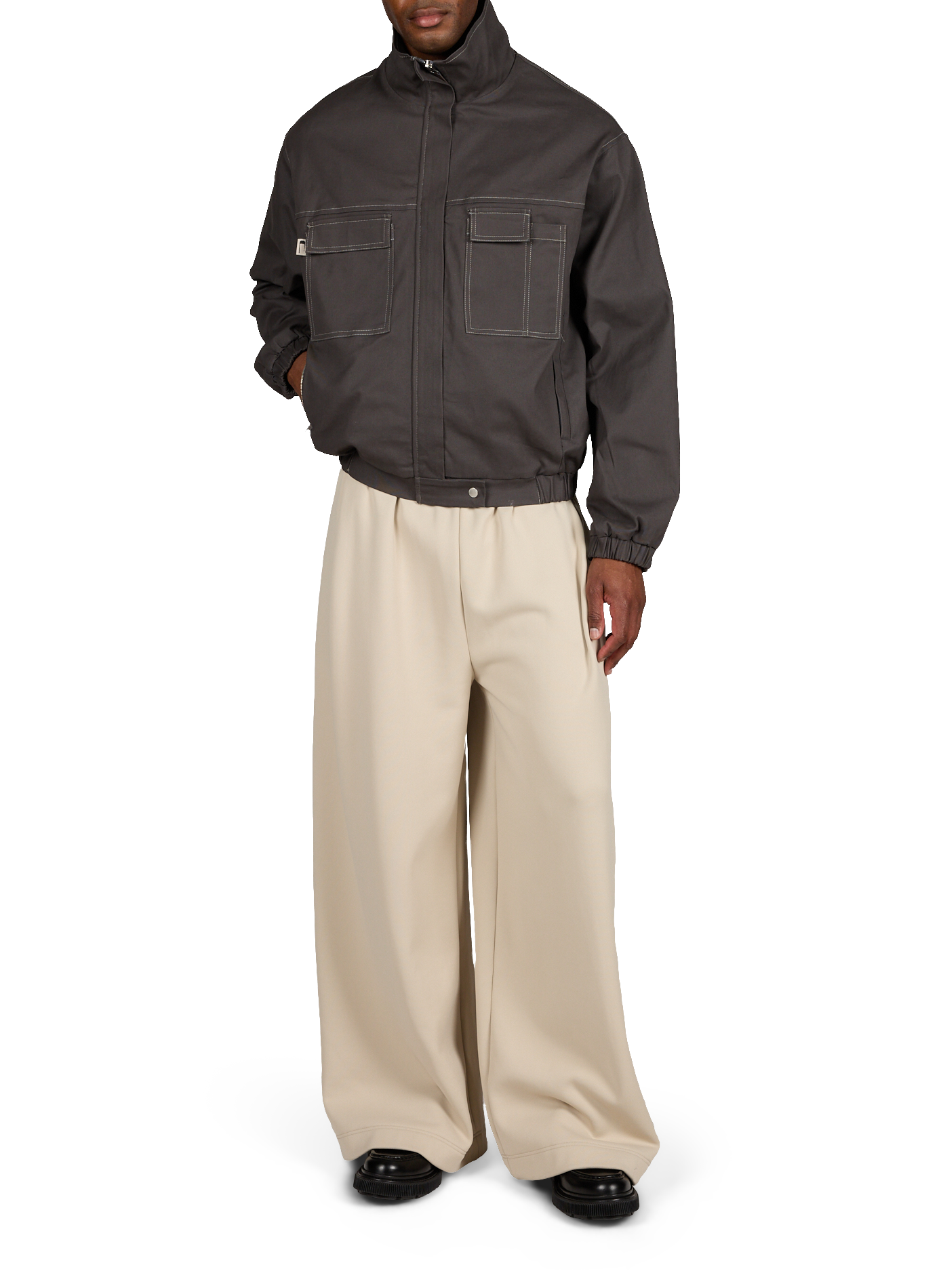 Veste Barrau à col montant CARRER Gris