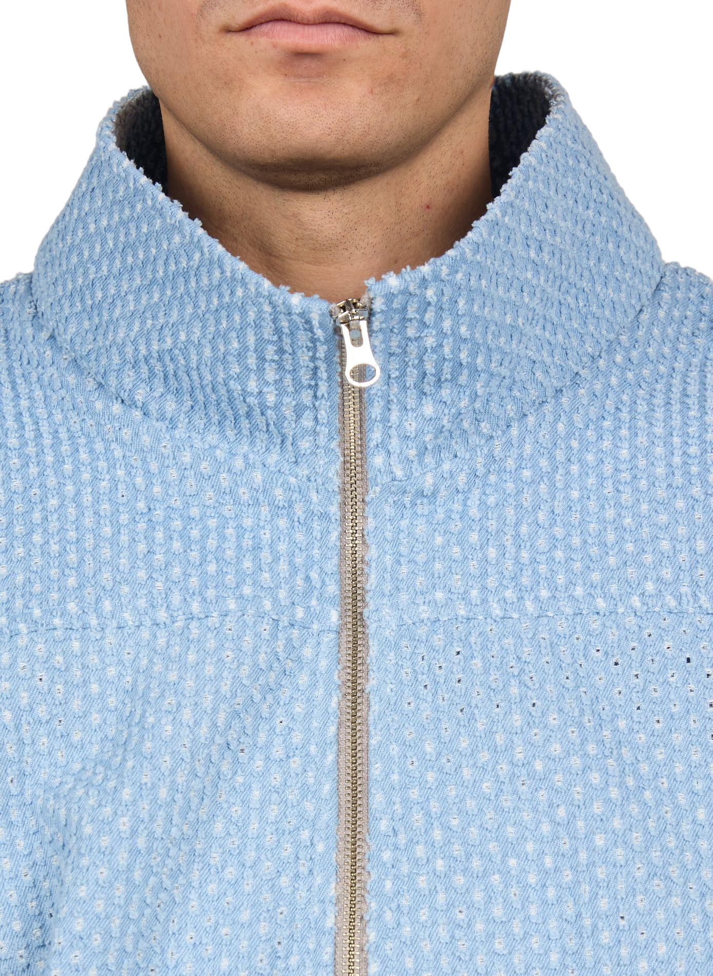High-neck cotton jacket PAS UNE MARQUE Blue
