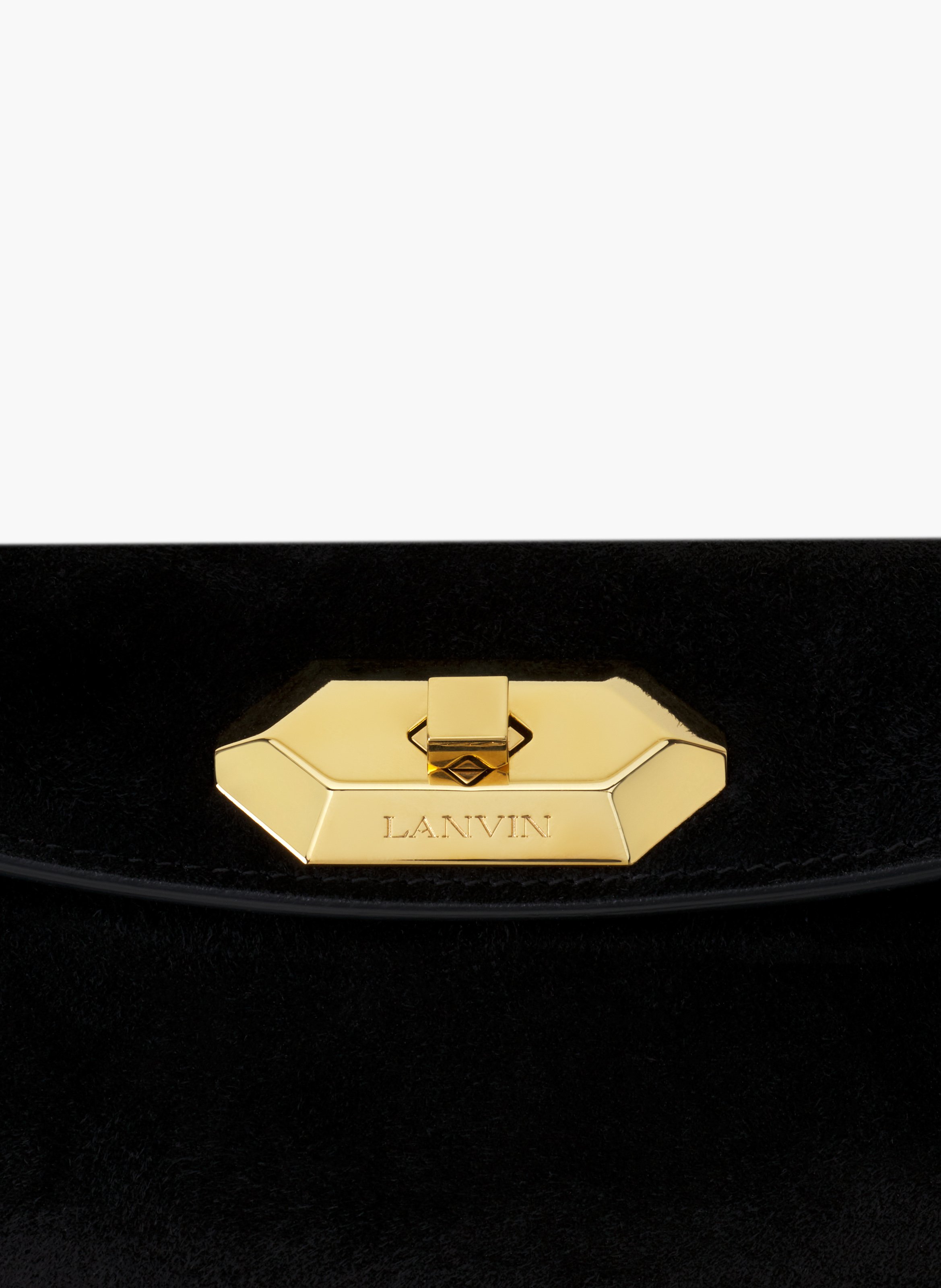 Sac compagnon 20 en daim LANVIN Noir