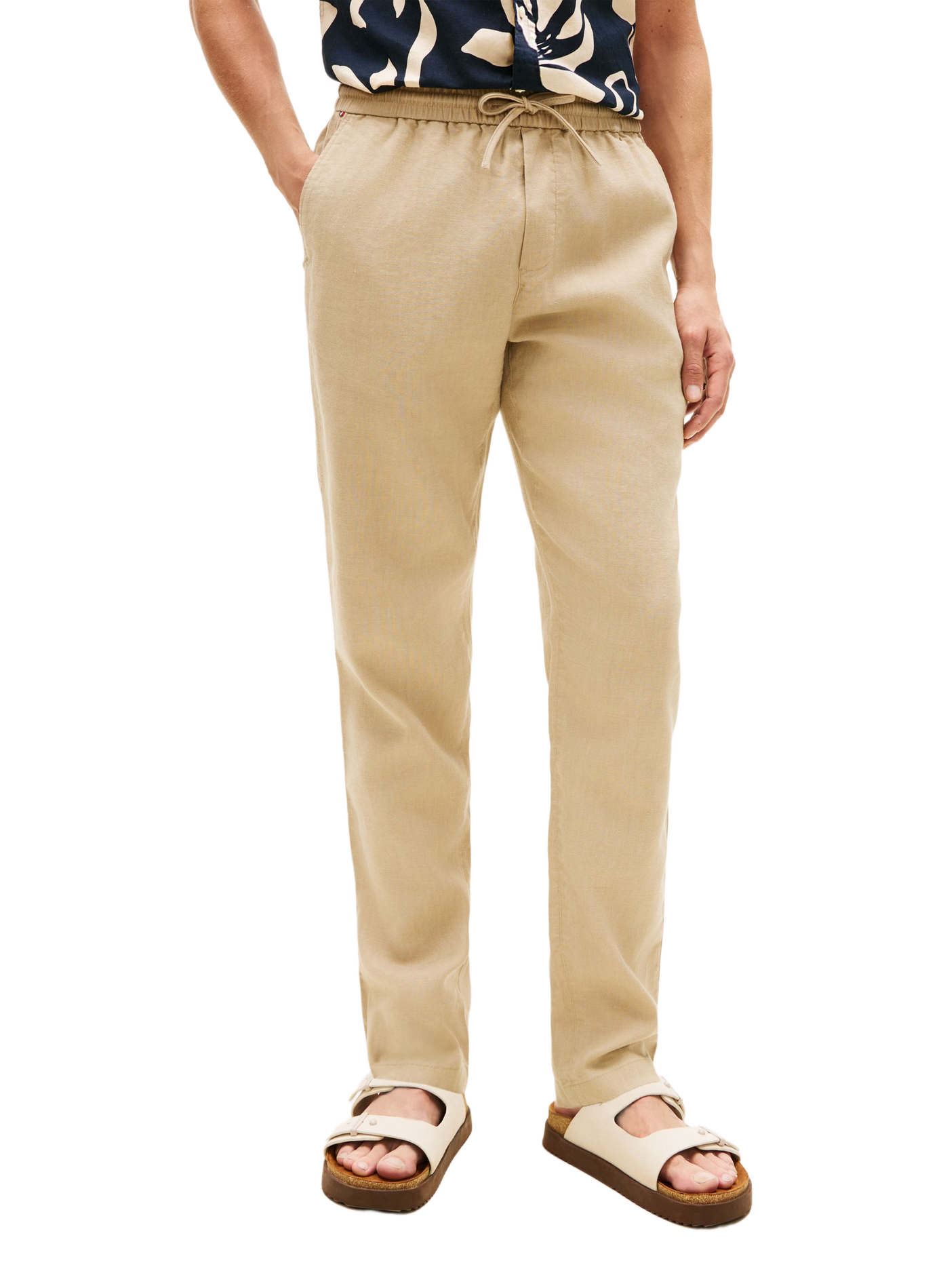 Chino fuselé Harlem en lin mélangé TOMMY HILFIGER Kaki