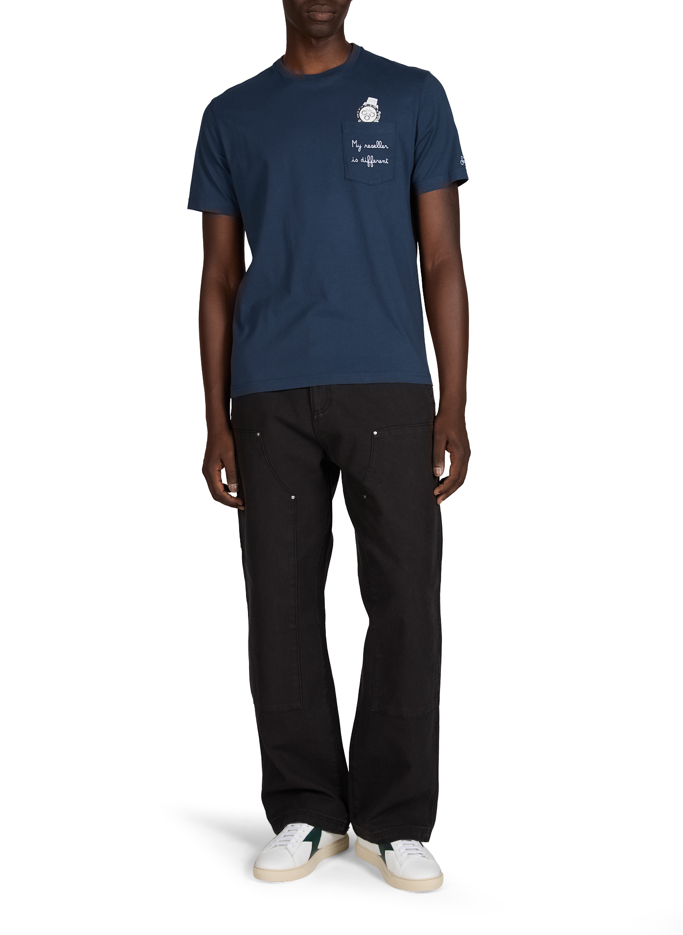 Camiseta recta de algodón MC2 SAINT BARTH Azul