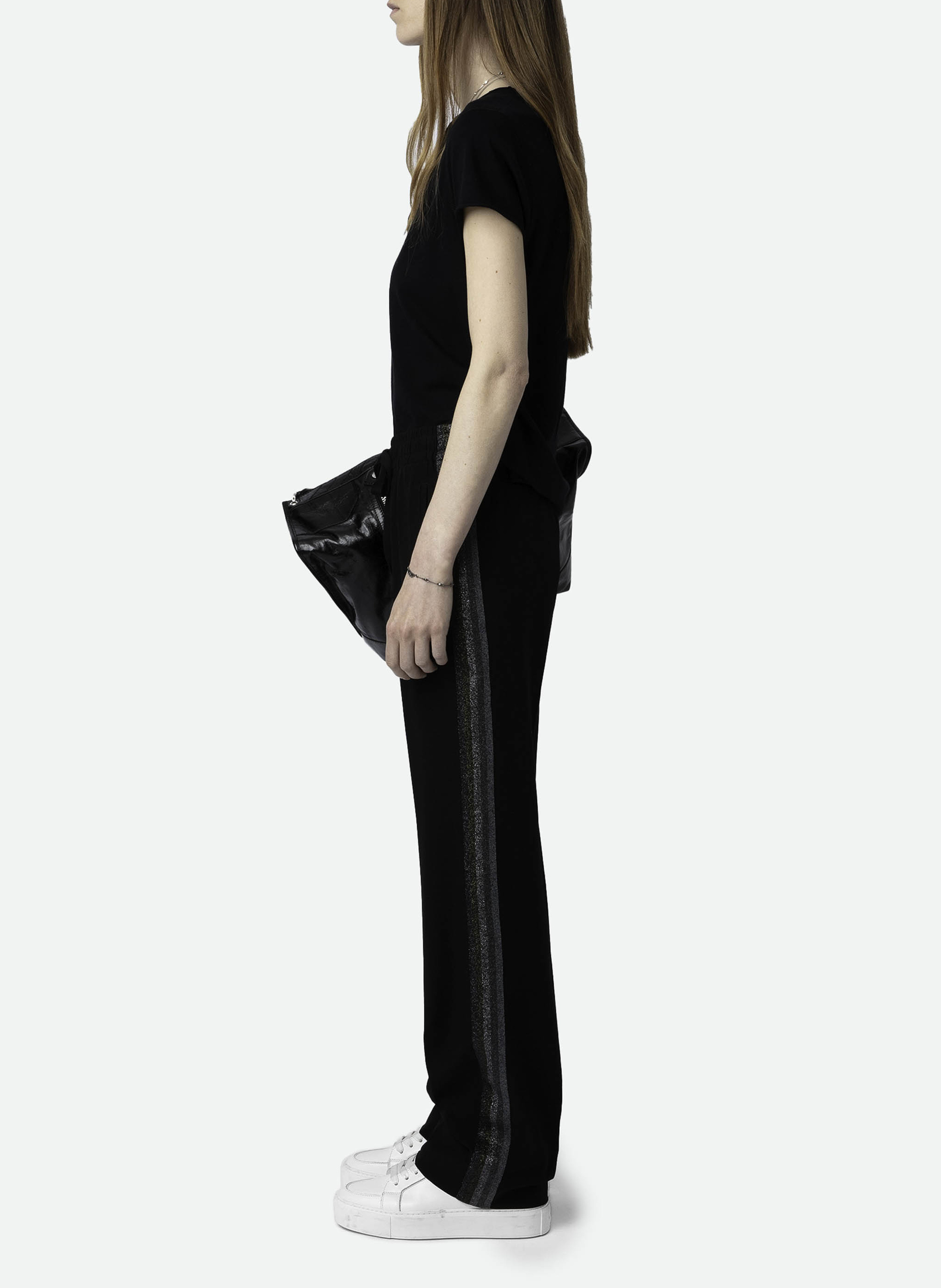 Tee-shirt droit en coton bio tuni ZADIG&VOLTAIRE Noir