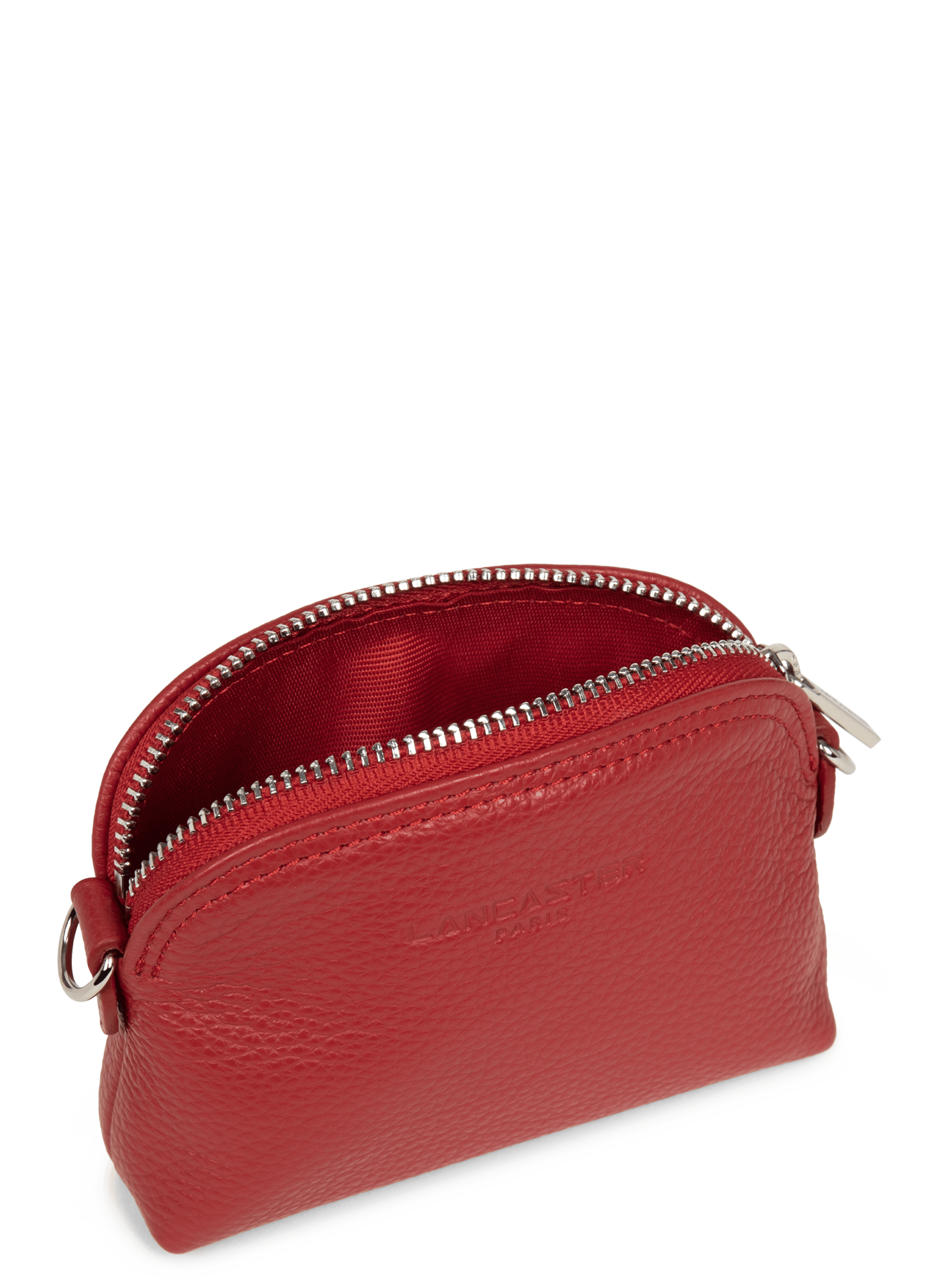 Small coin purse - foulonné pm LANCASTER Red