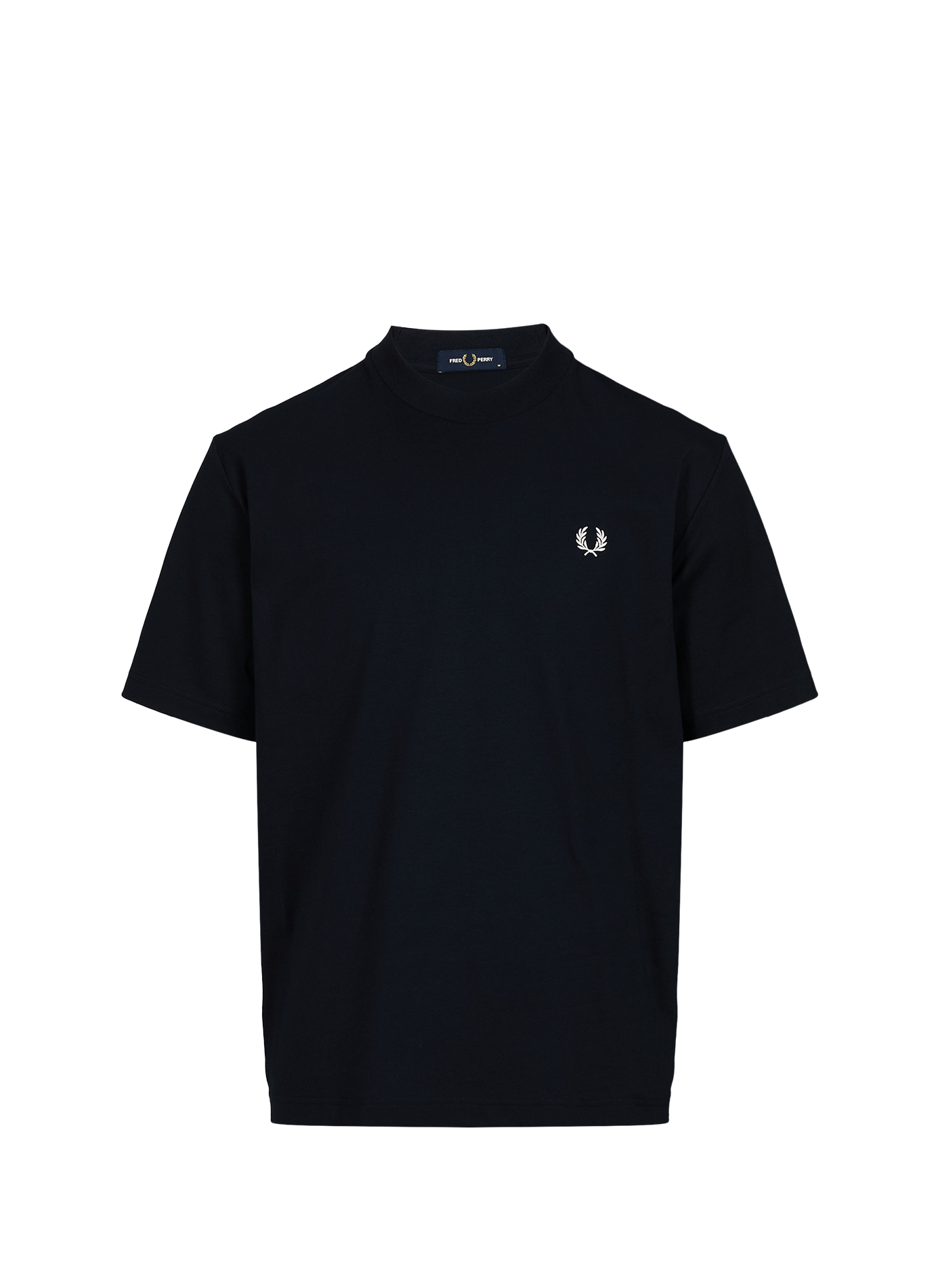 T-shirt à col rond et logo au dos en coton FRED PERRY Bleu