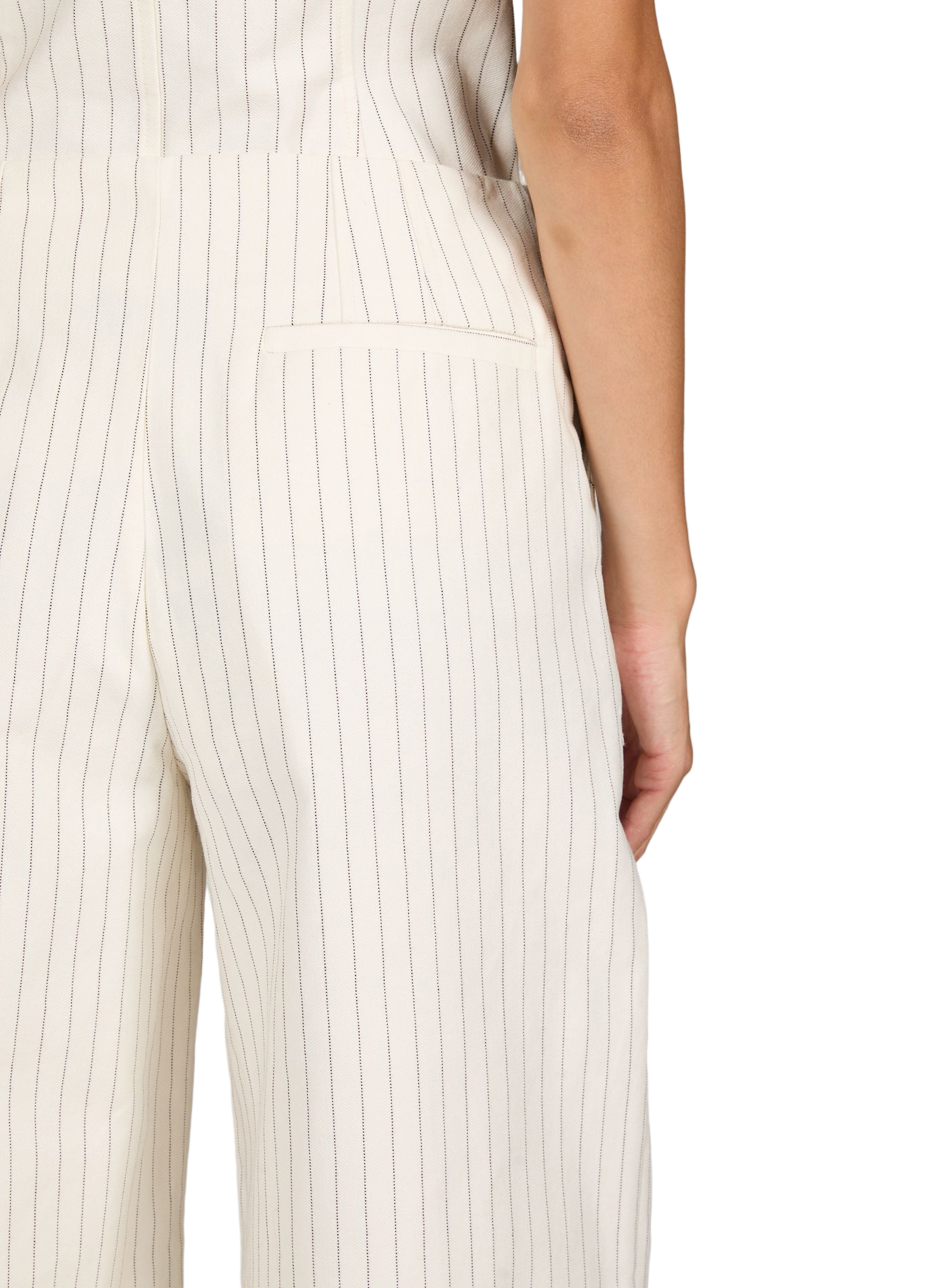 Jean barrel rayé en coton  TOPSHOP Blanc