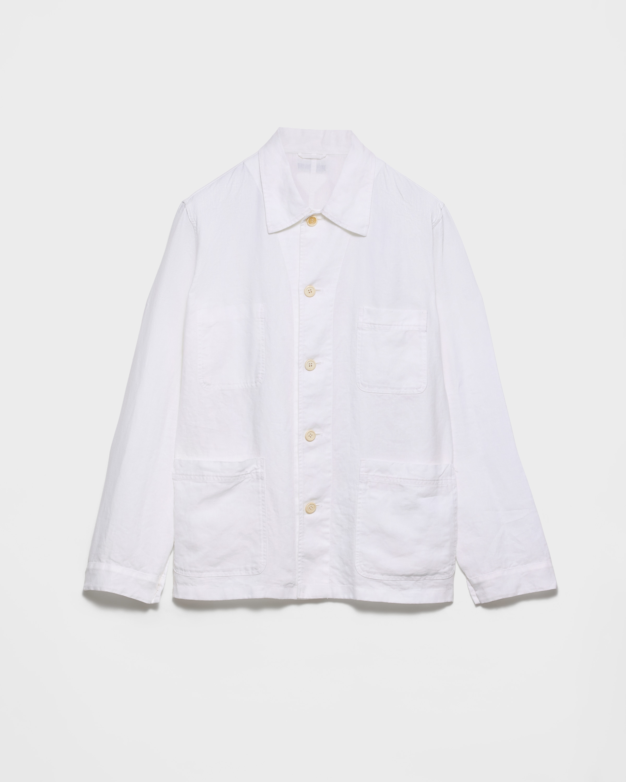 Veste droite en lin PRADA Blanc