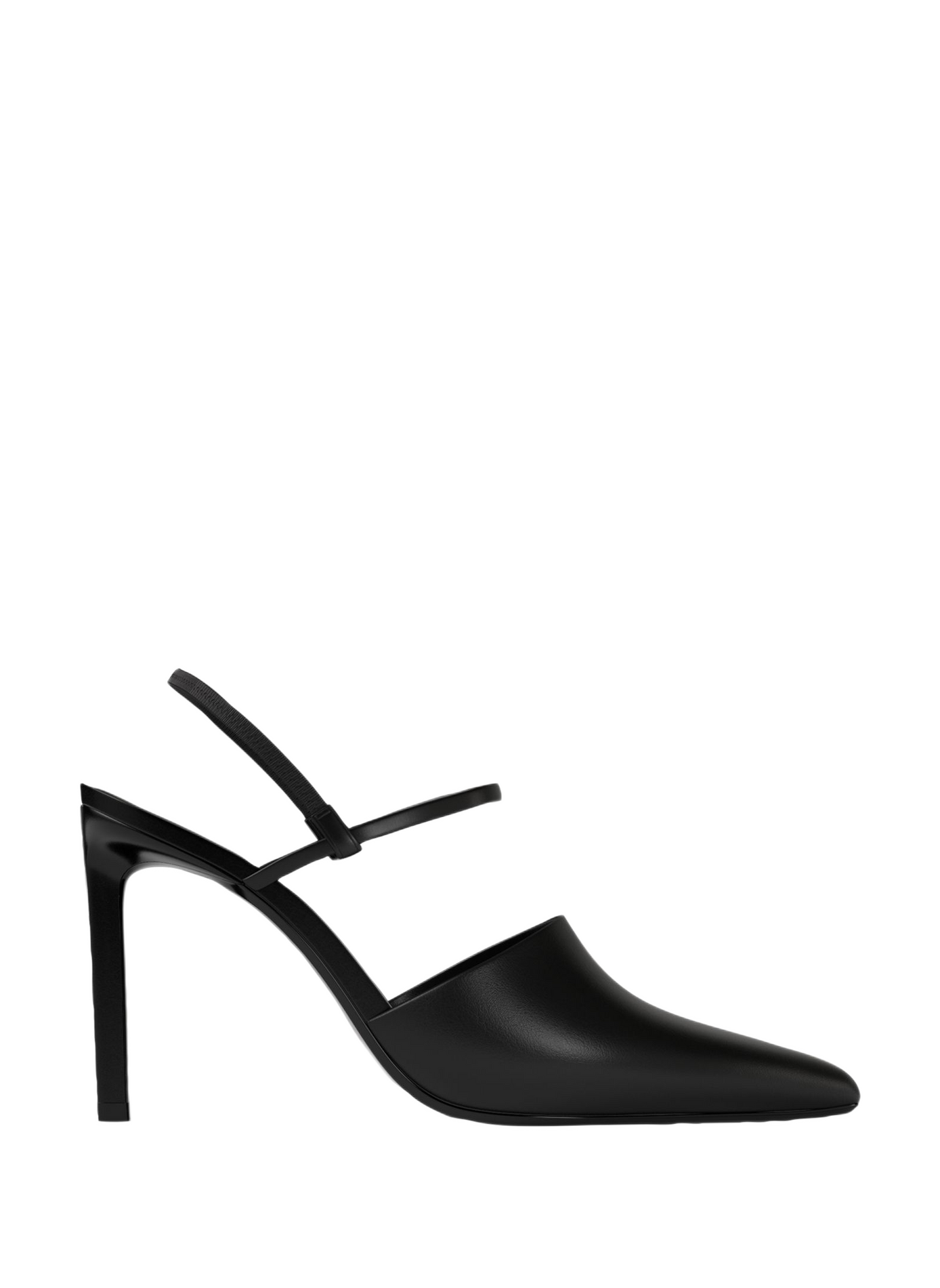 Escarpins à brides élastiquées en cuir CALVIN KLEIN Noir