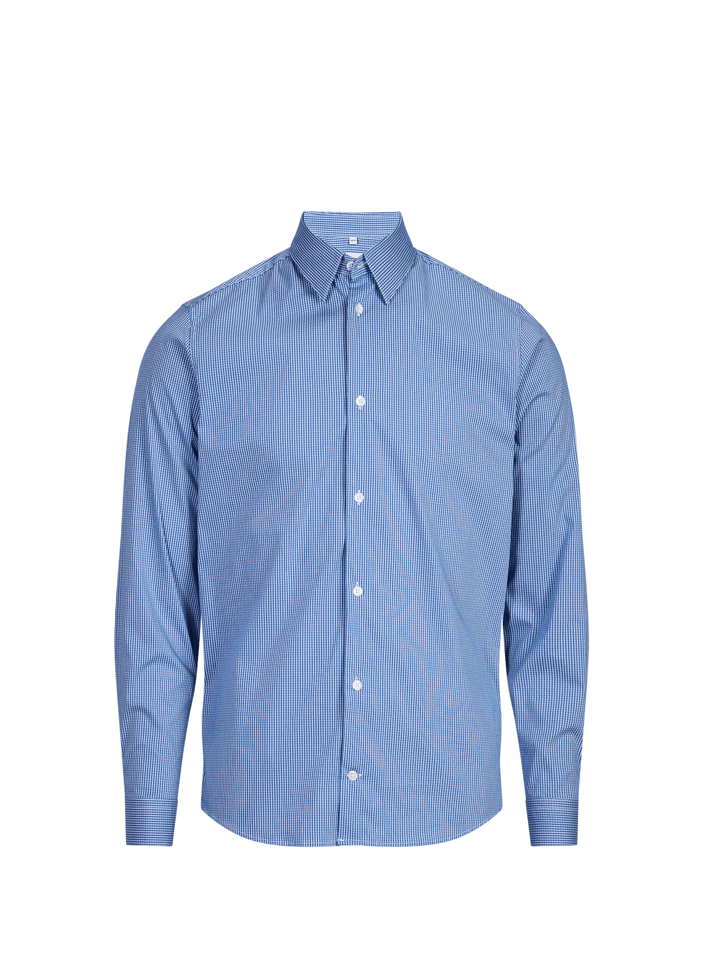 Rechte klassieke kraag blouse van katoen AU PRINTEMPS PARIS Blauw