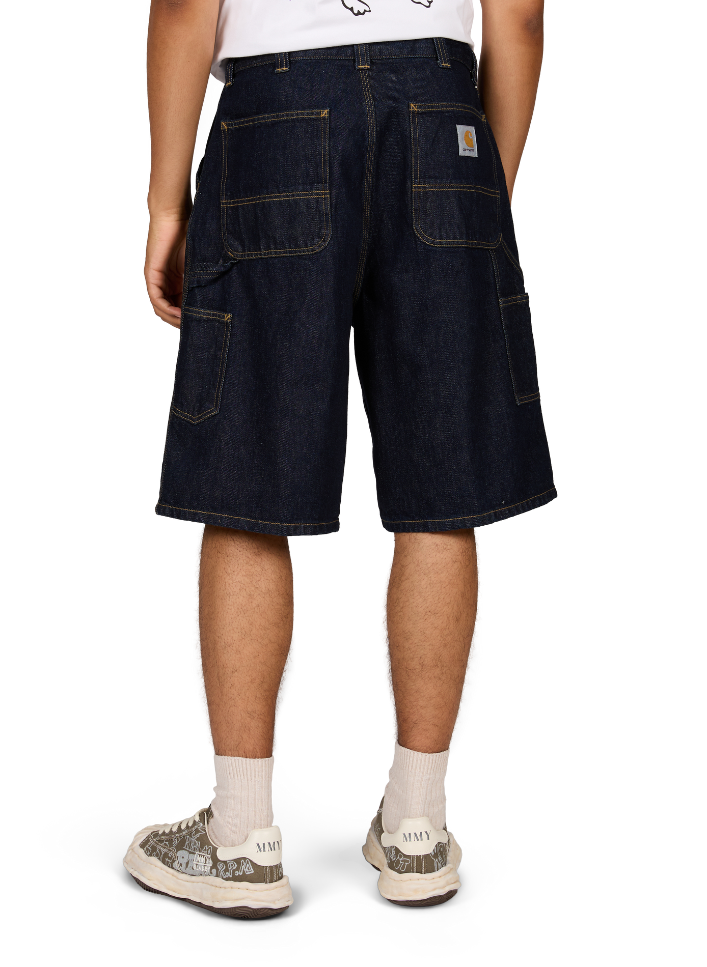 Short large à boucle de marteau en coton CARHARTT WIP Bleu