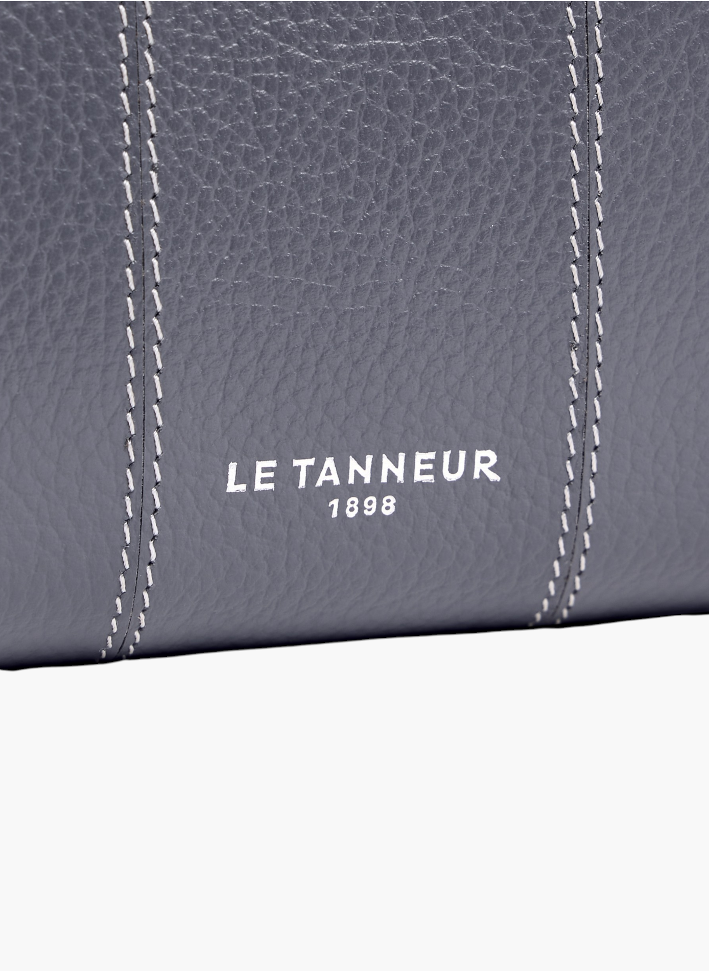 Petit portefeuille marguerite en cuir grainé LE TANNEUR Bleu